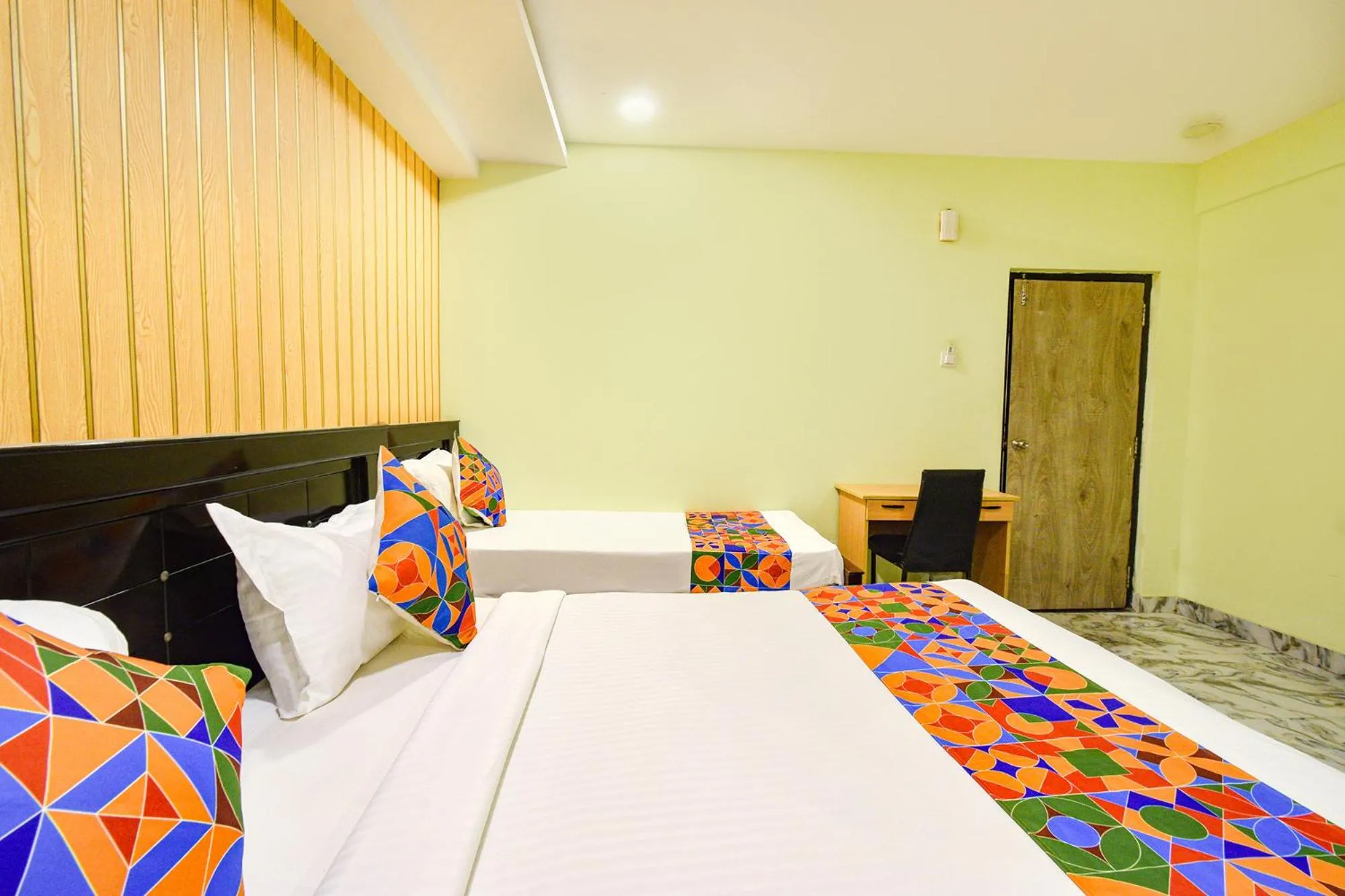 Bed in FabHotel Galaxy ParkFabHotel Galaxy Park, Nr to Rajiv Gandhi International Airport-Hyderabad