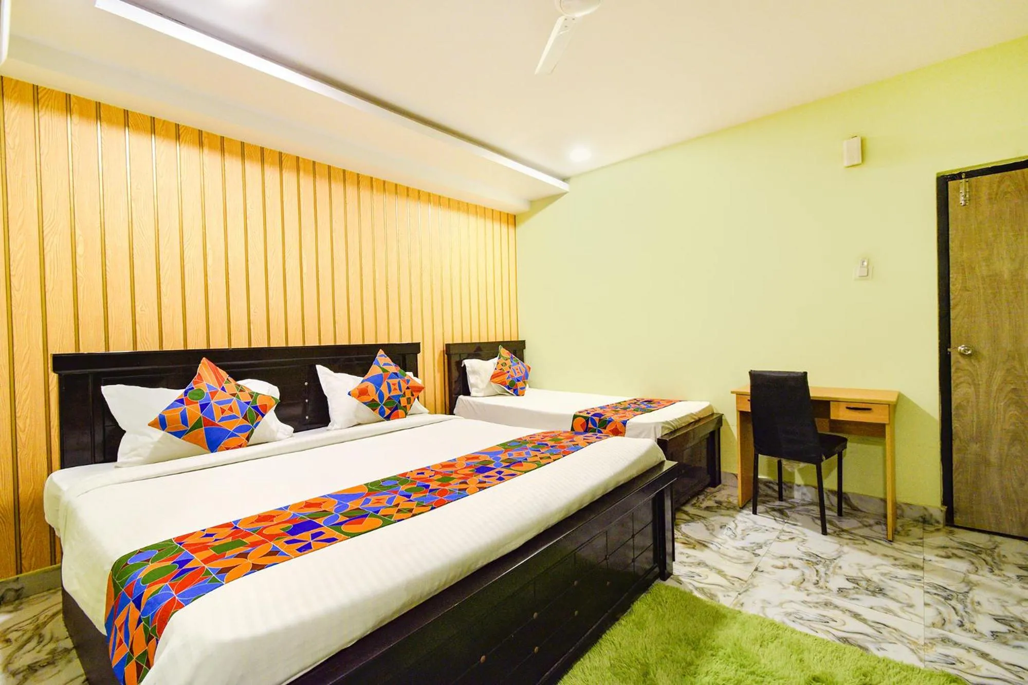 Bed in FabHotel Galaxy ParkFabHotel Galaxy Park, Nr to Rajiv Gandhi International Airport-Hyderabad