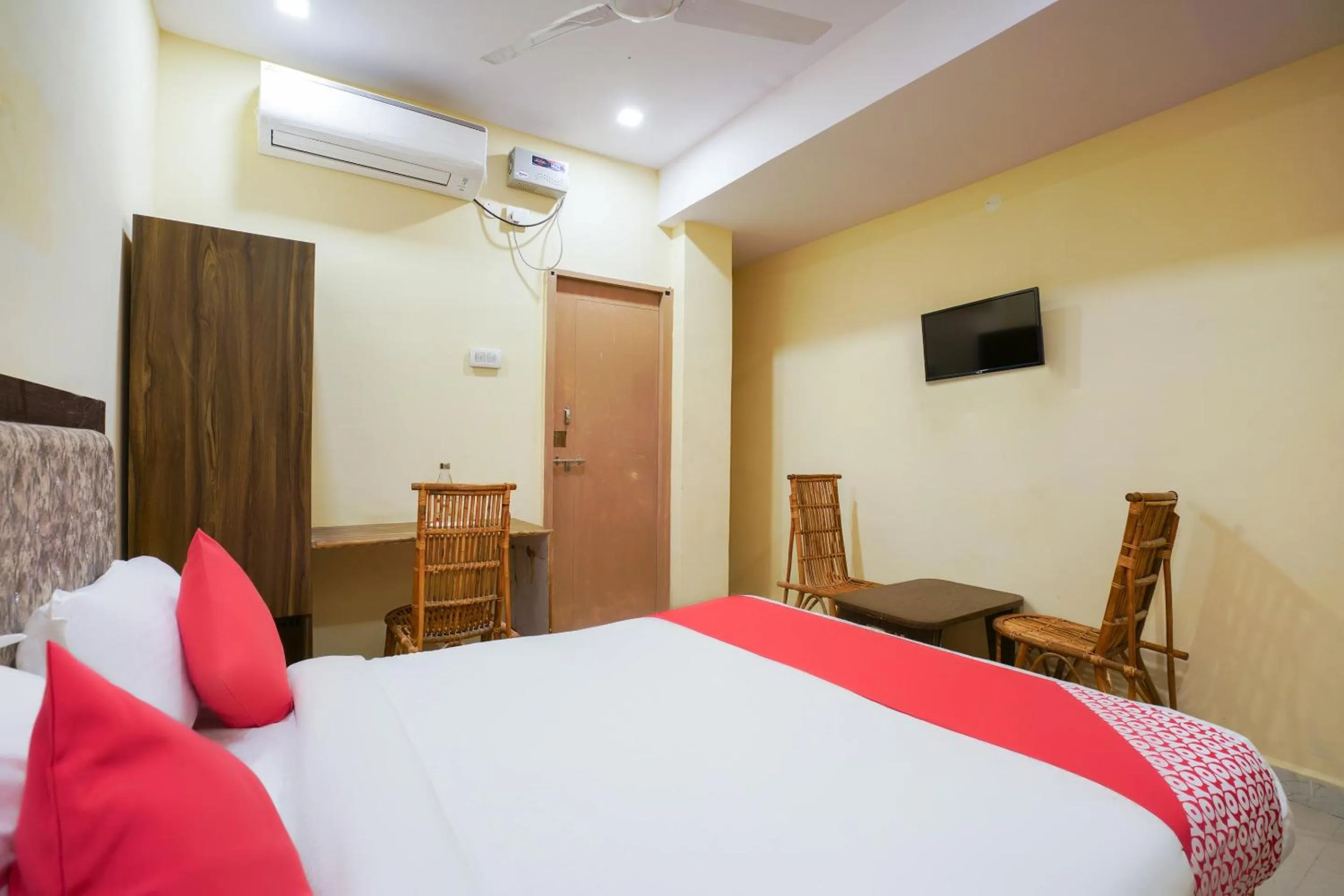 Bedroom, Bed in Hotel O R Square Stay Near LB Nagar Metro