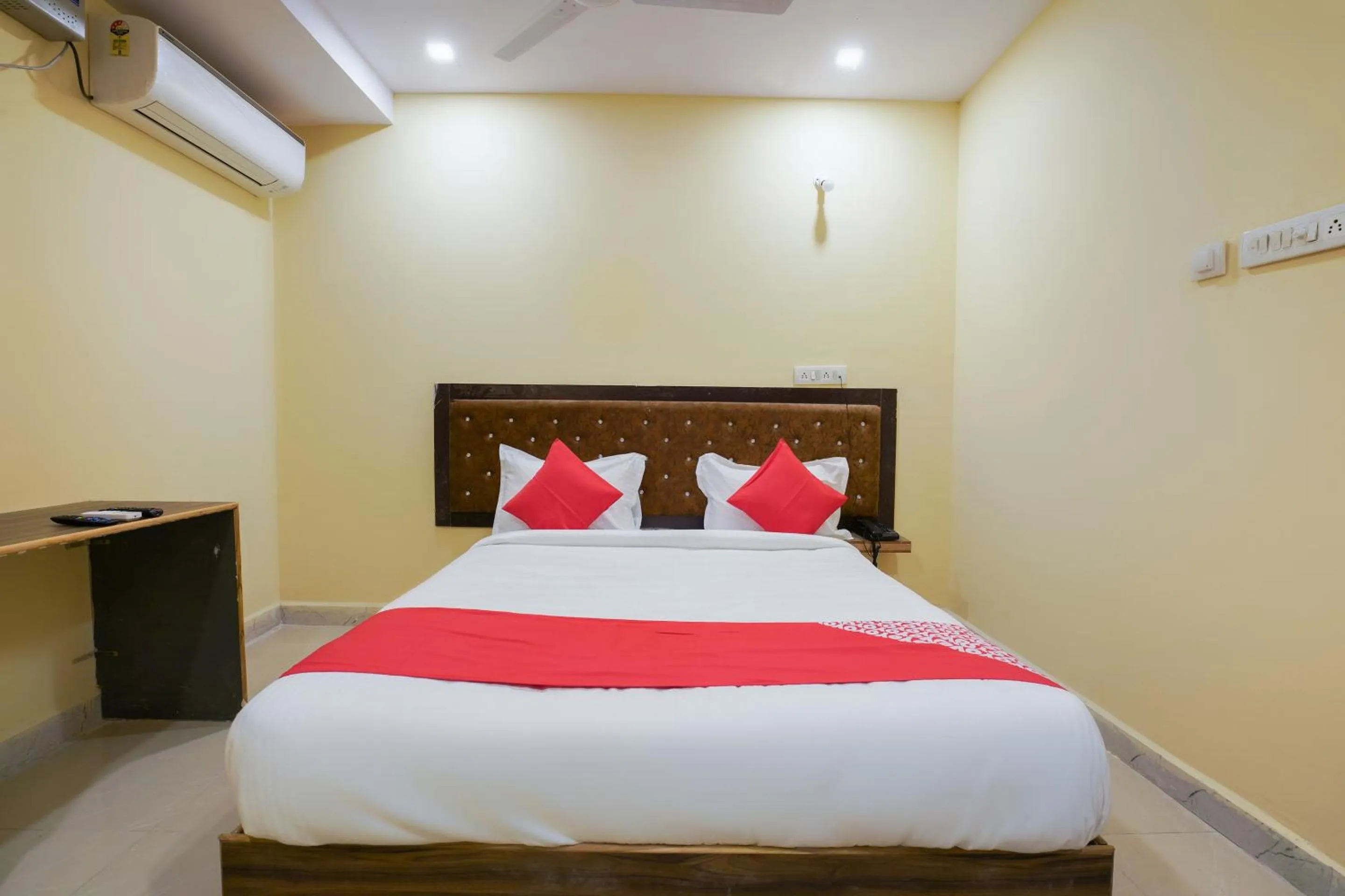 Bedroom, Bed in Hotel O R Square Stay Near LB Nagar Metro