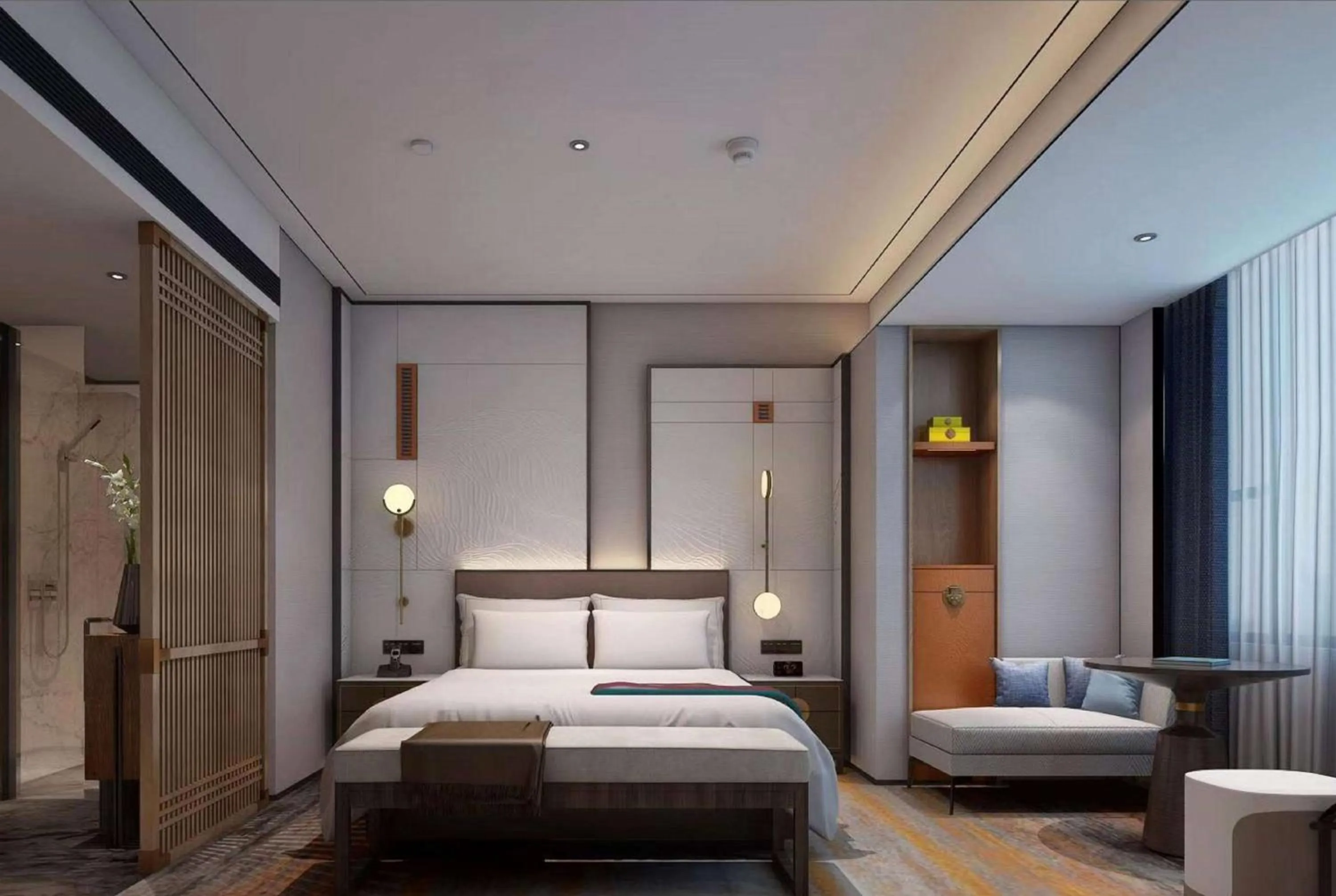Photo of the whole room, Bed in Ramada by Wyndham Changsha Wuguang