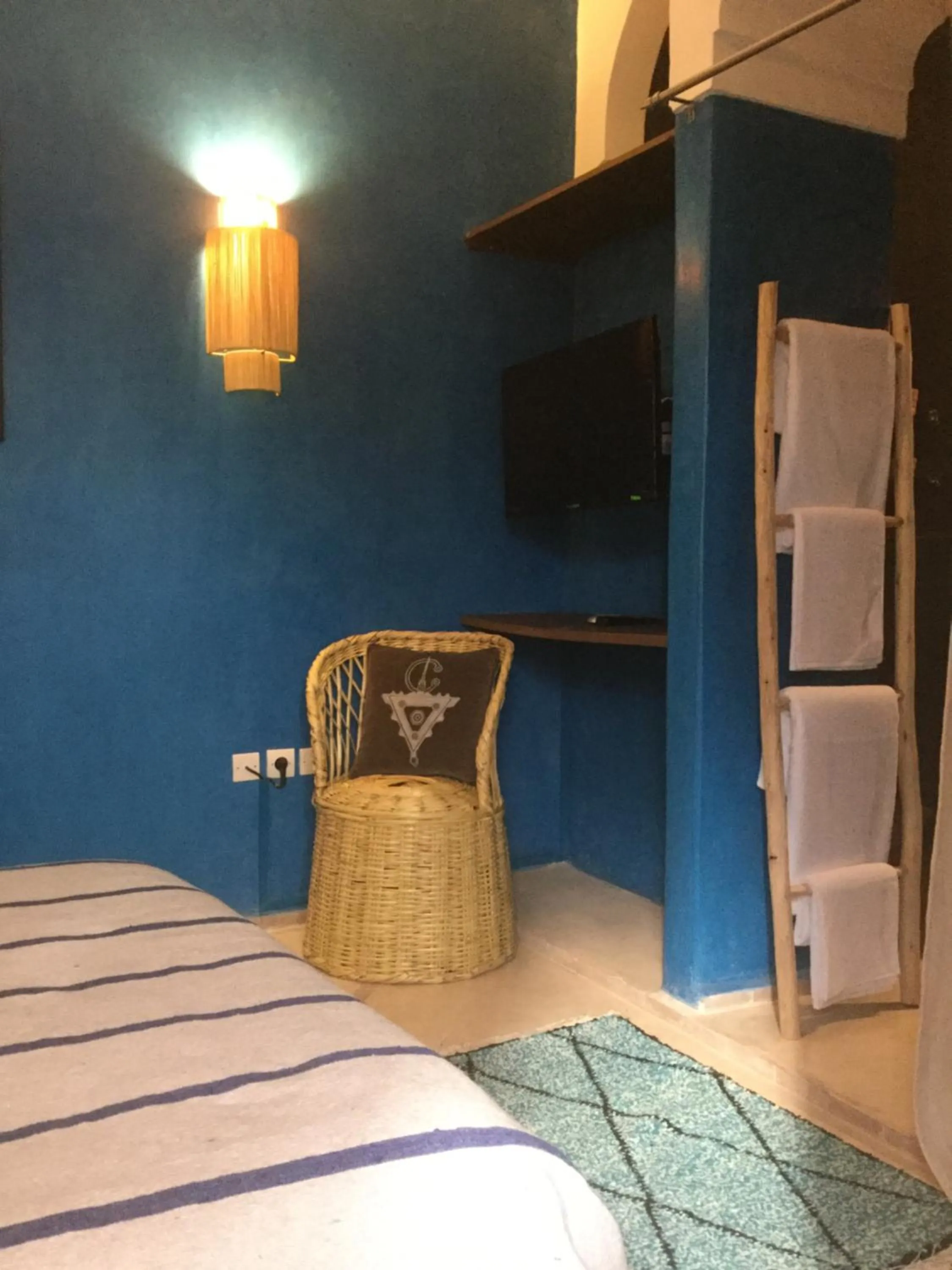 Bedroom, Bed in riad mimoune