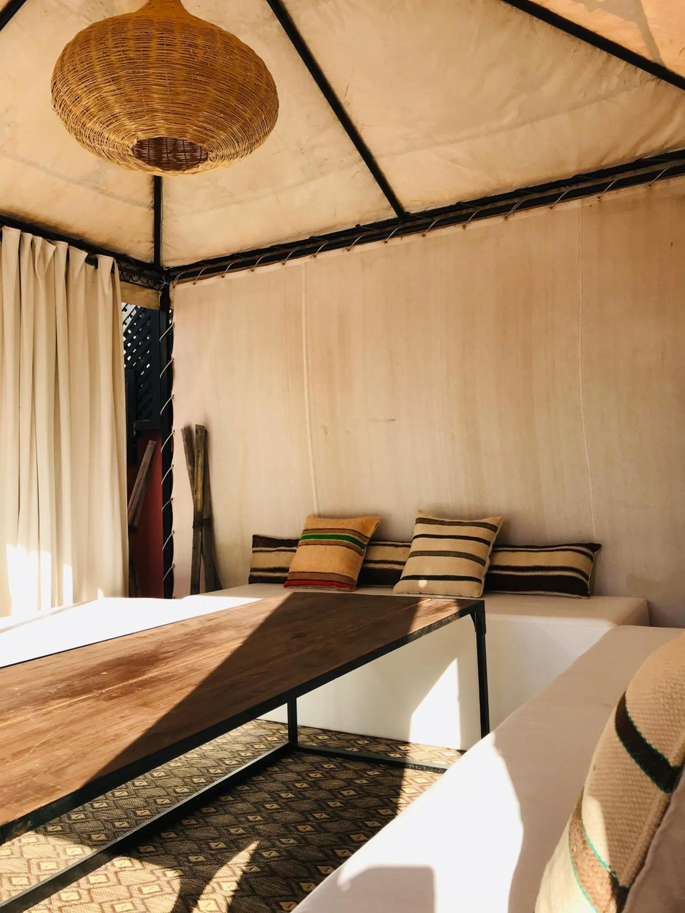 Patio, Bed in riad mimoune