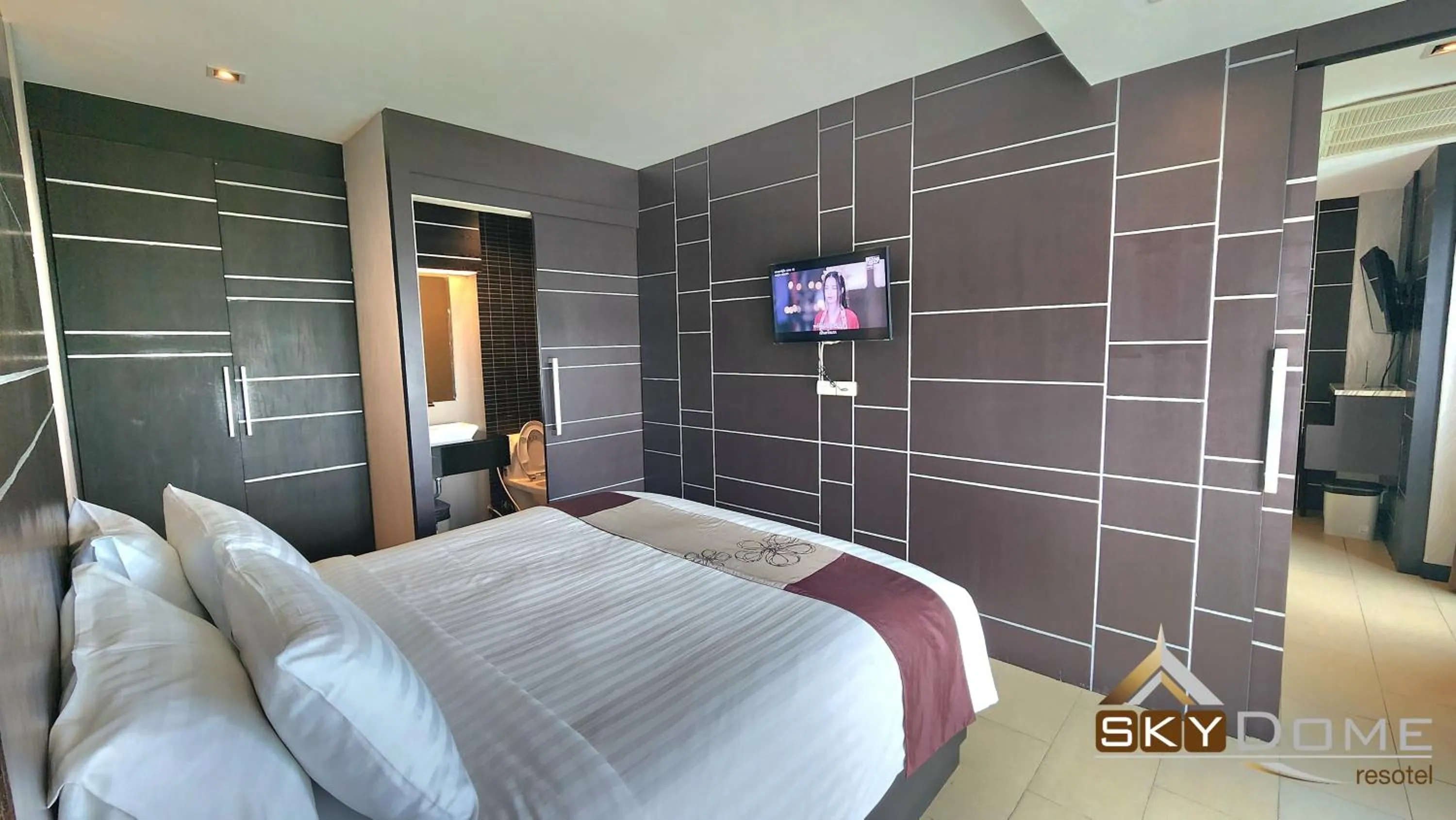 Bed in Sky dome resotel - โรงแรมสกายโดม รีโซเทล
