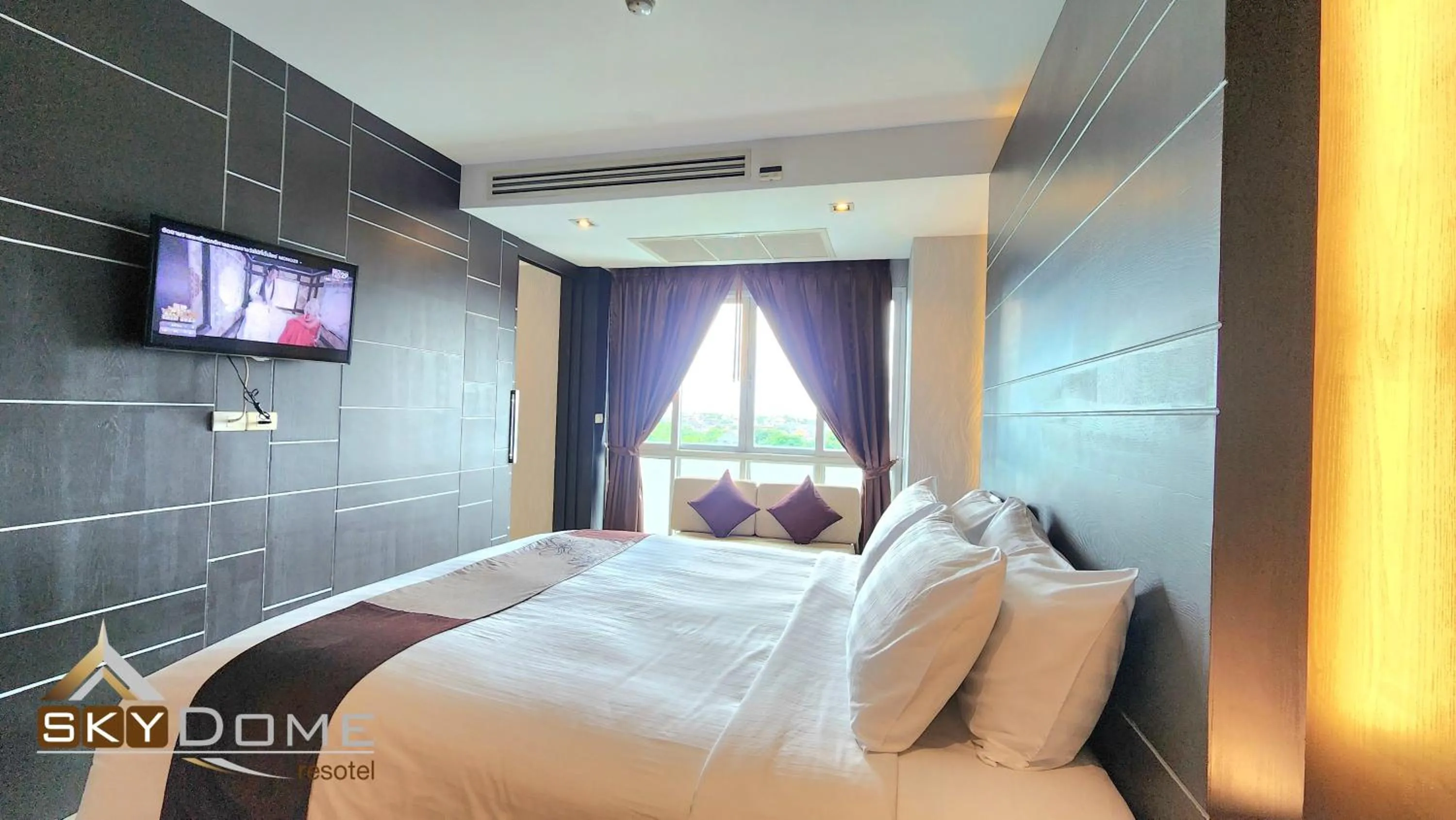 Bed in Sky dome resotel - โรงแรมสกายโดม รีโซเทล