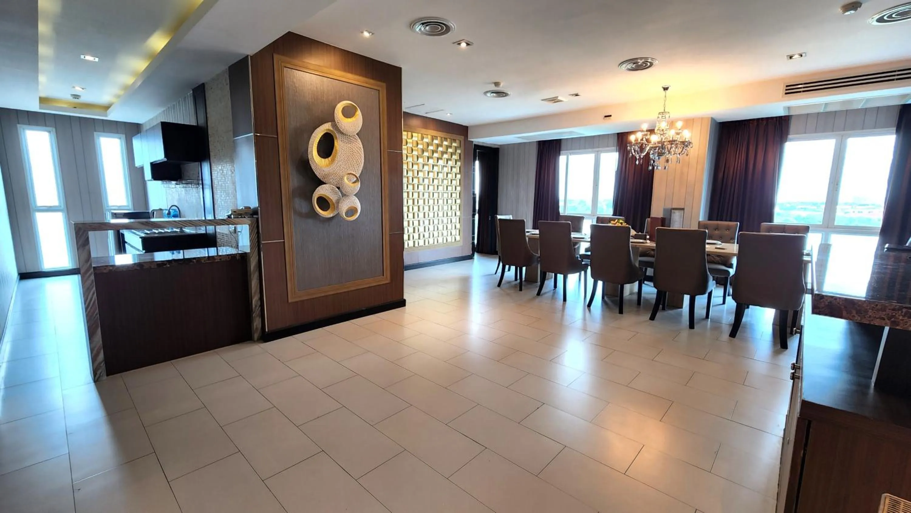 Living room in Sky dome resotel - โรงแรมสกายโดม รีโซเทล