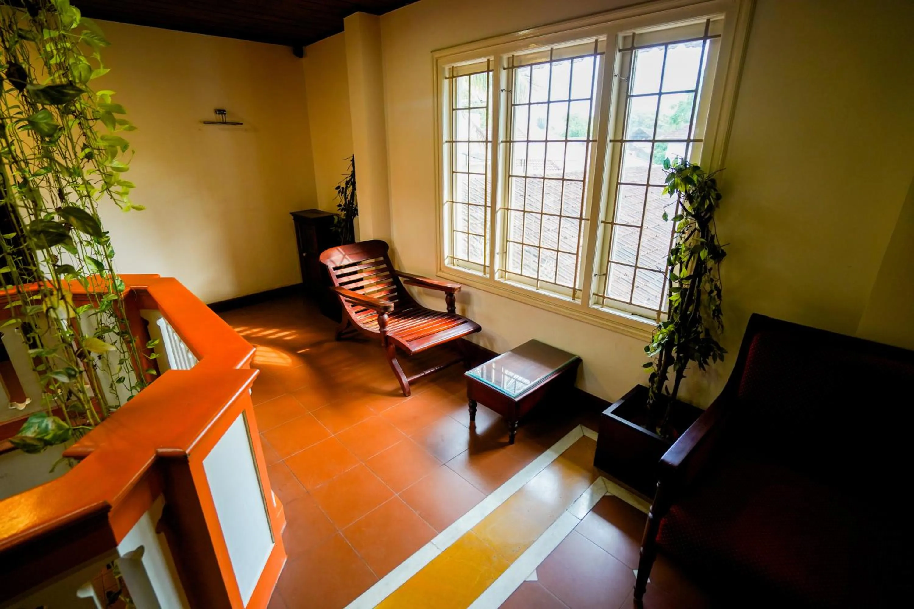 Seating area in Hotel Arches