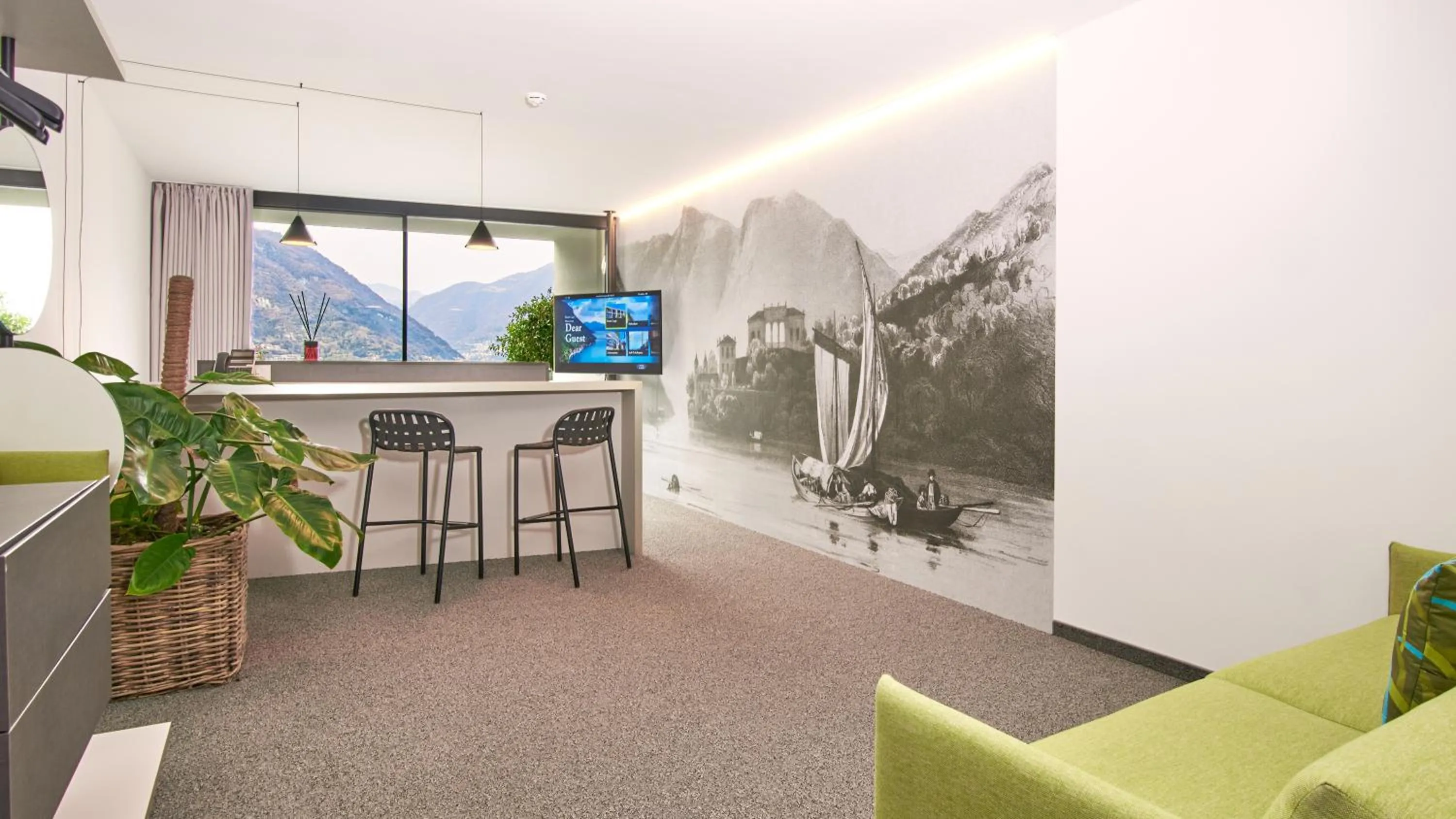 Seating area in Hotel Lago