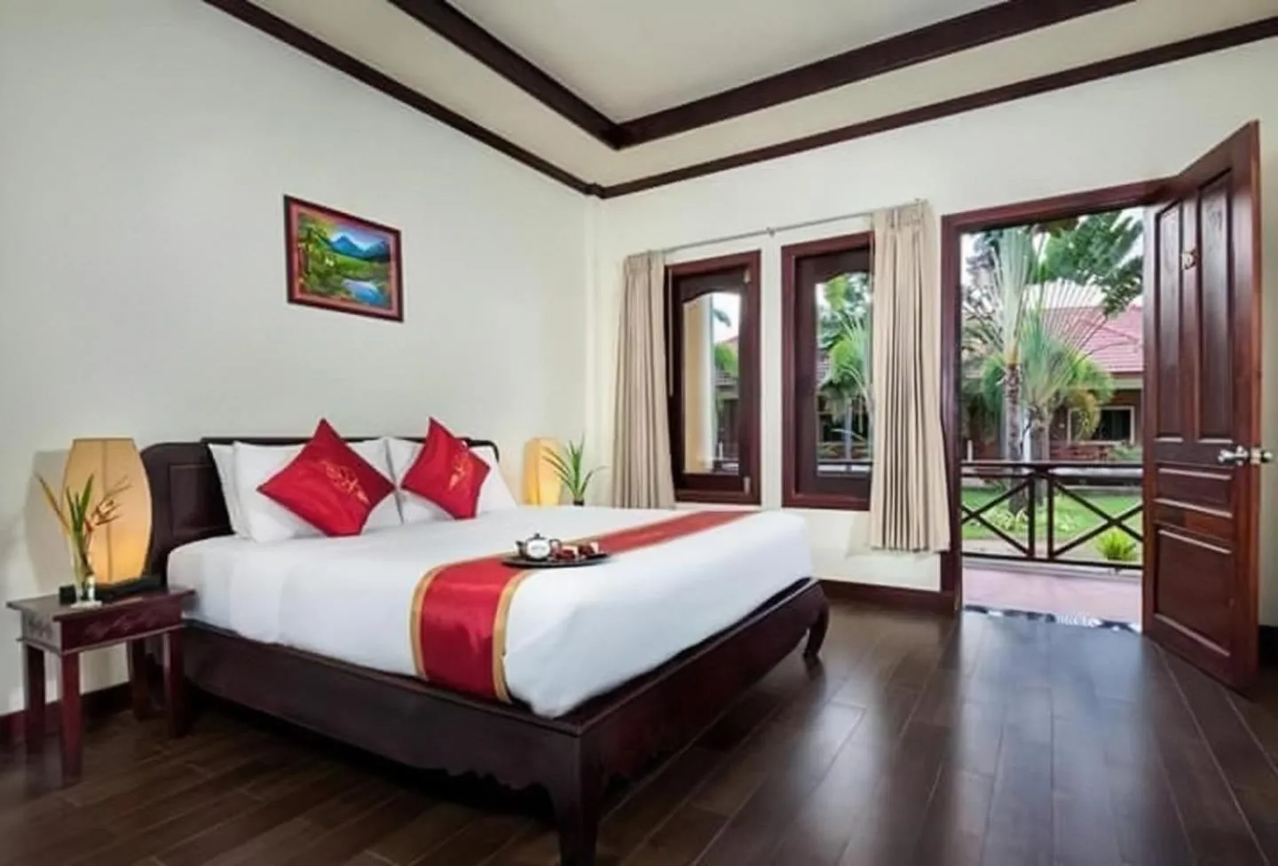 Bed in Don Det Hotel
