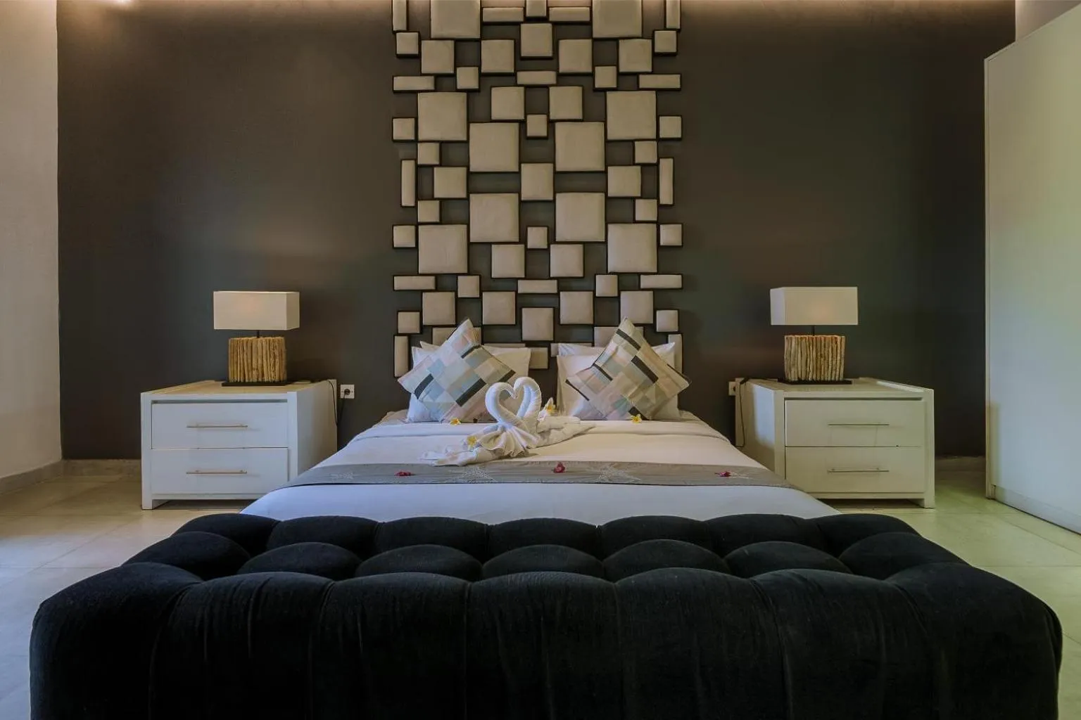 Bed in Villa Orange 3BR Seminyak by Exotic Bali Properties