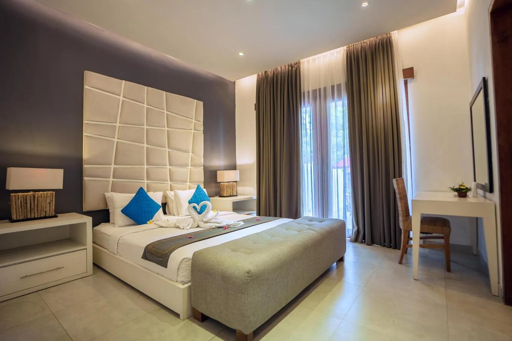 Bed in Villa Orange 3BR Seminyak by Exotic Bali Properties