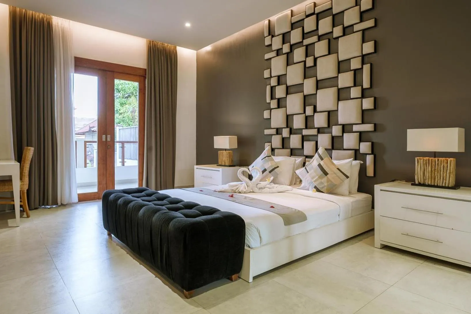 Bed in Villa Orange 3BR Seminyak by Exotic Bali Properties