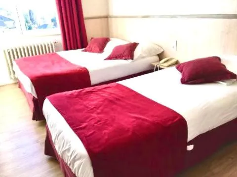 Bedroom, Bed in Logis Hôtel Restaurant Le Palous