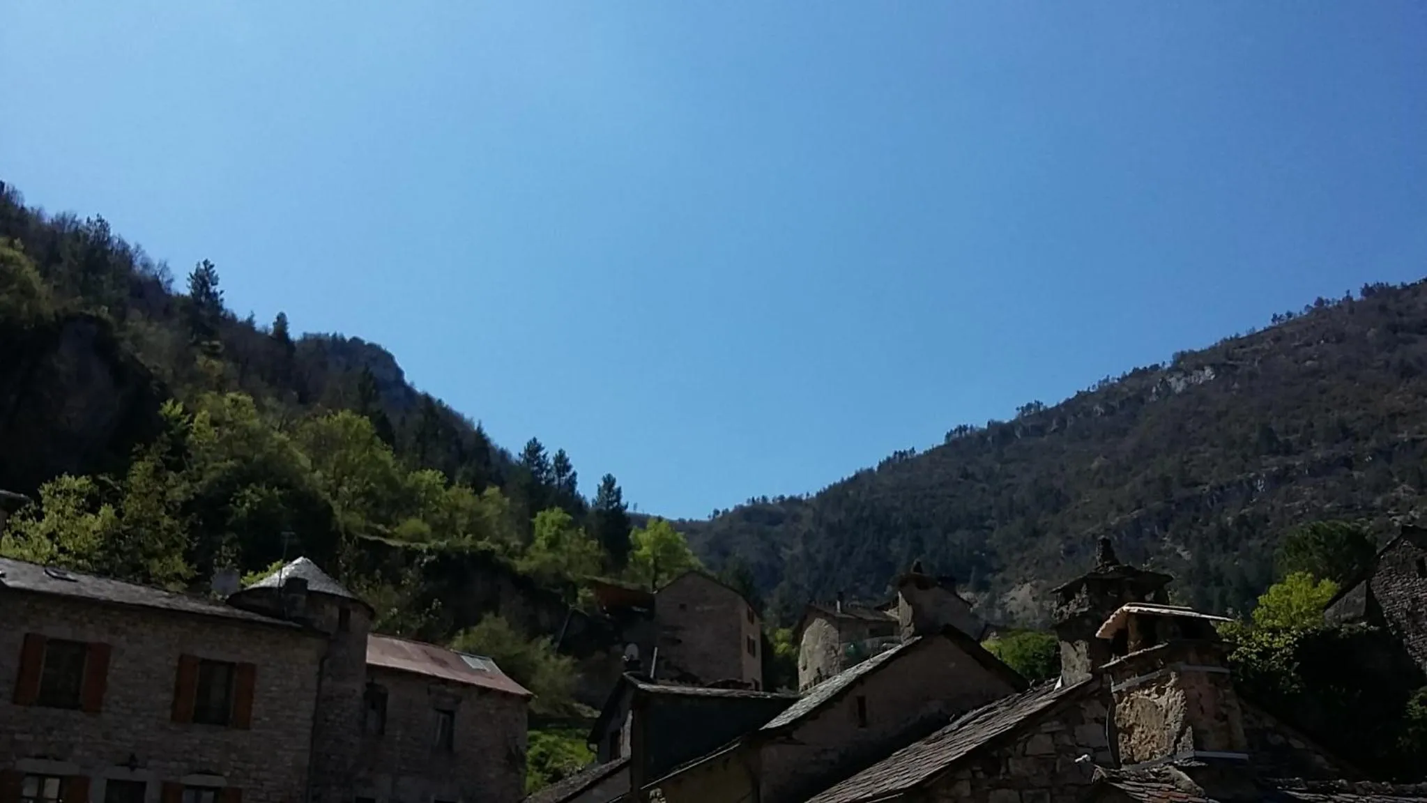 Mountain view in Logis Hôtel restaurant Auberge de la Cascade