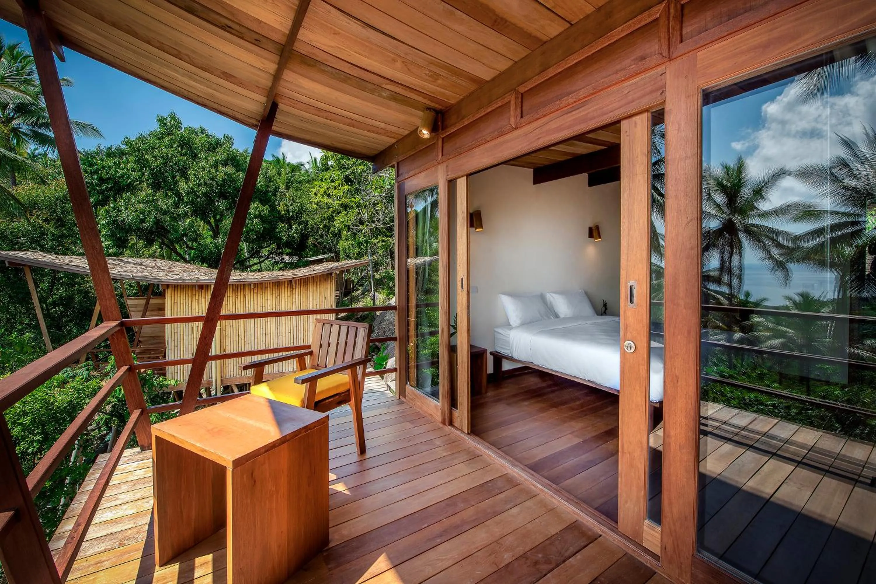 Patio, Bed in Ecotao Lodge