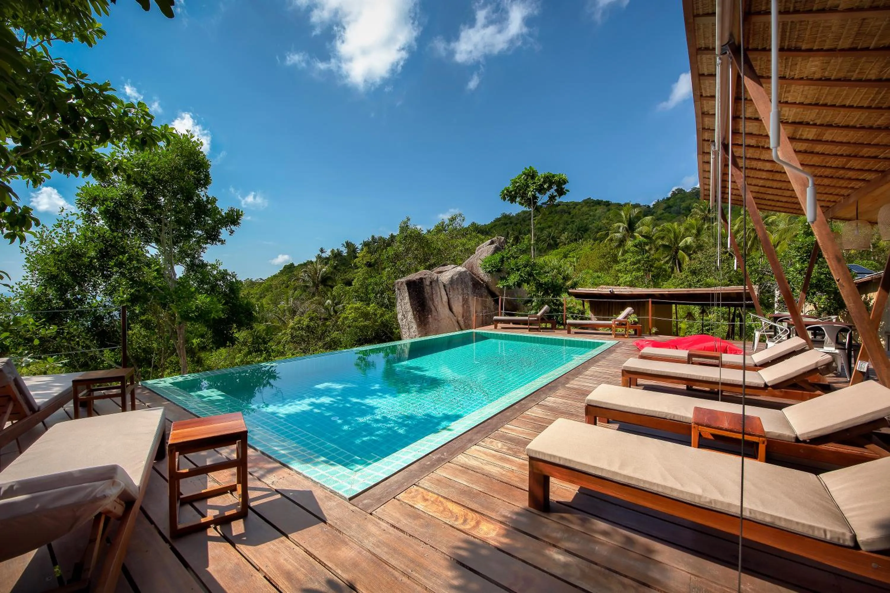 Pool view in Ecotao Lodge