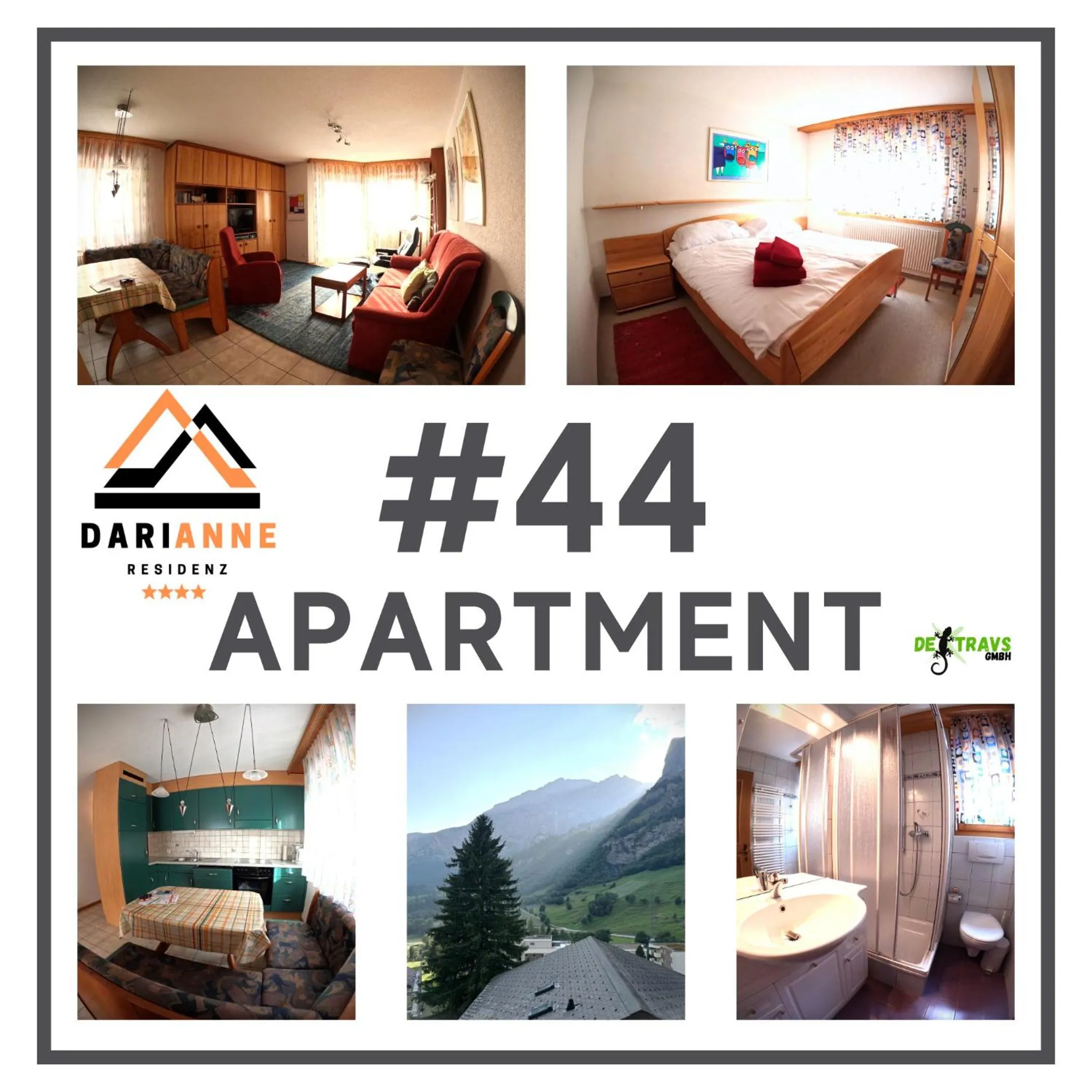 Two-Bedroom Apartment with Mountain View in Residenz Darianne Leukerbad