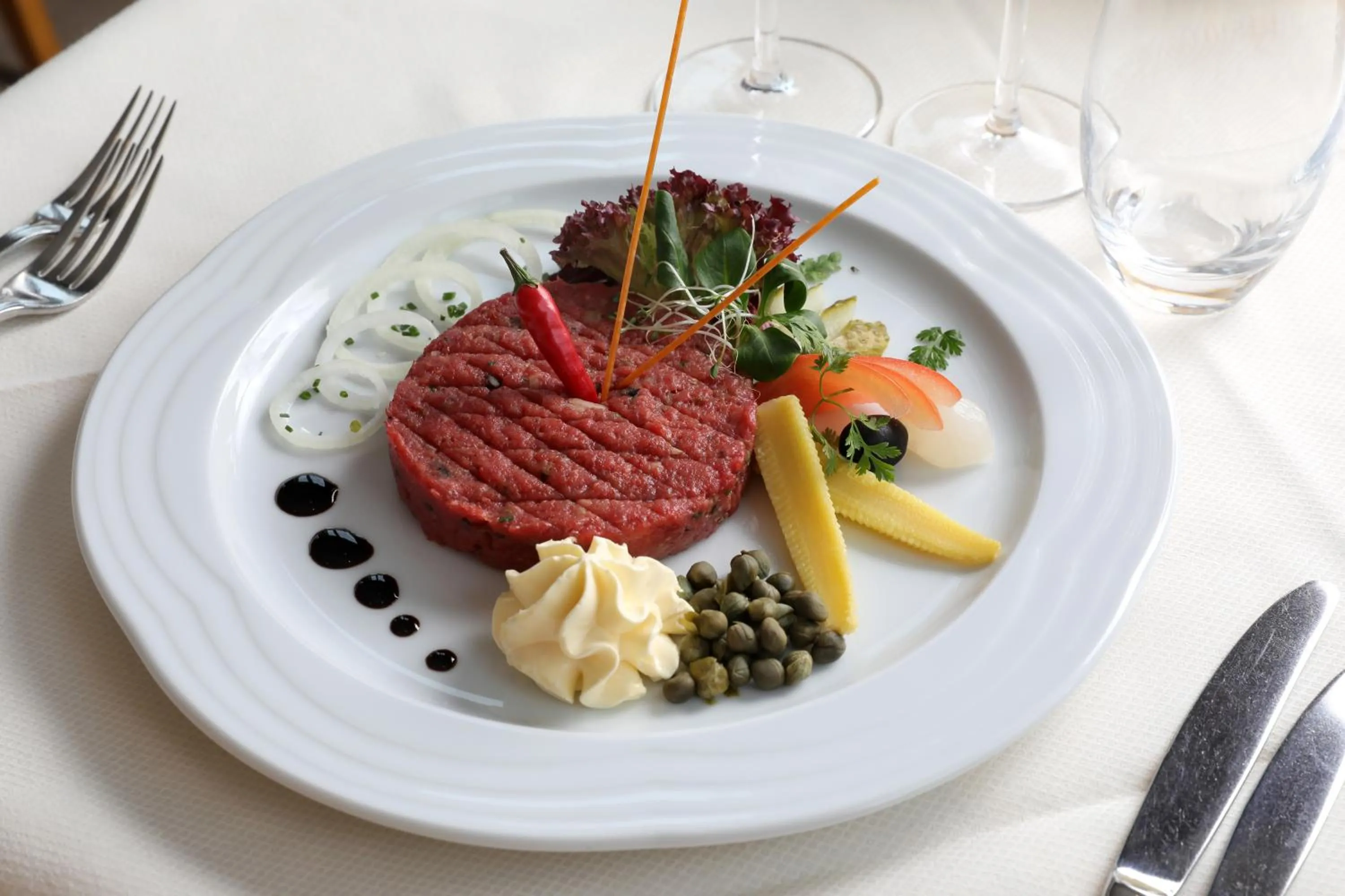 Restaurant/places to eat in Gasthof Enge Self Check-In Hotel