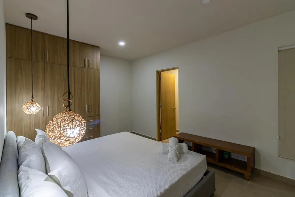 Bed in Elementus Tulum