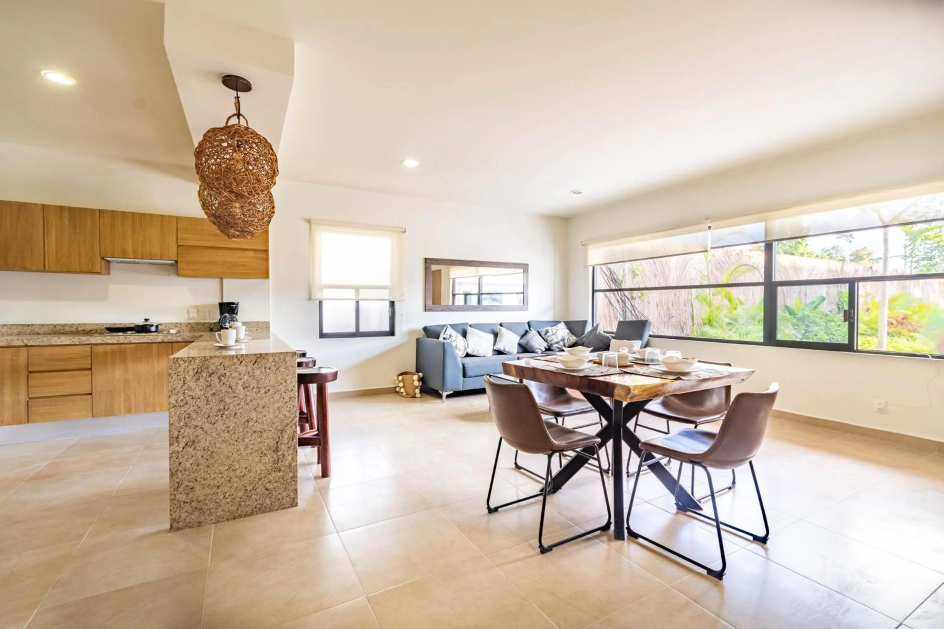 Living room in Elementus Tulum