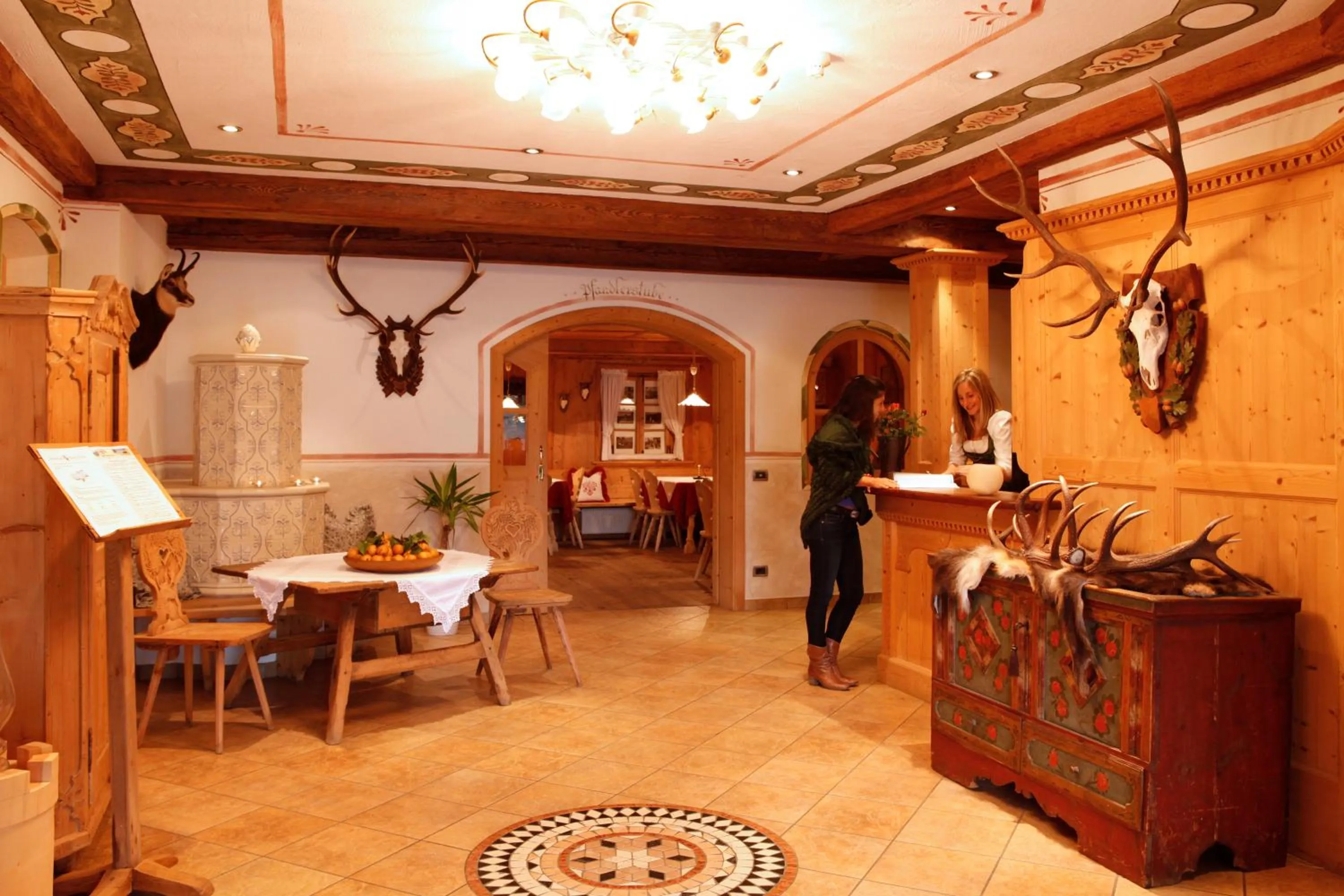 Decorative detail in Hotel Hubertusstube