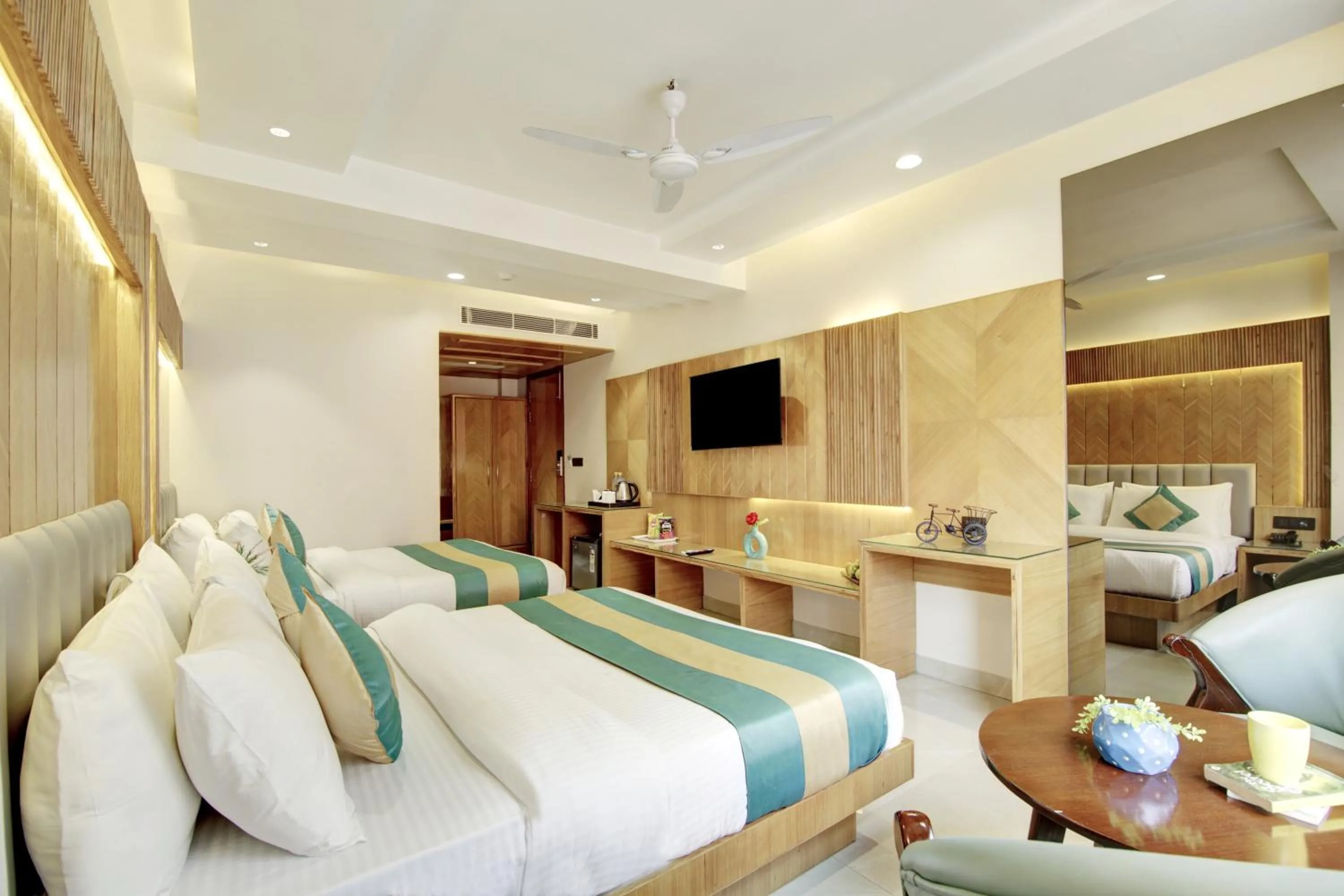 Bedroom in Hotel Krishna Plaza Just Near New Delhi Station And Connaught Place By M S Hospitality