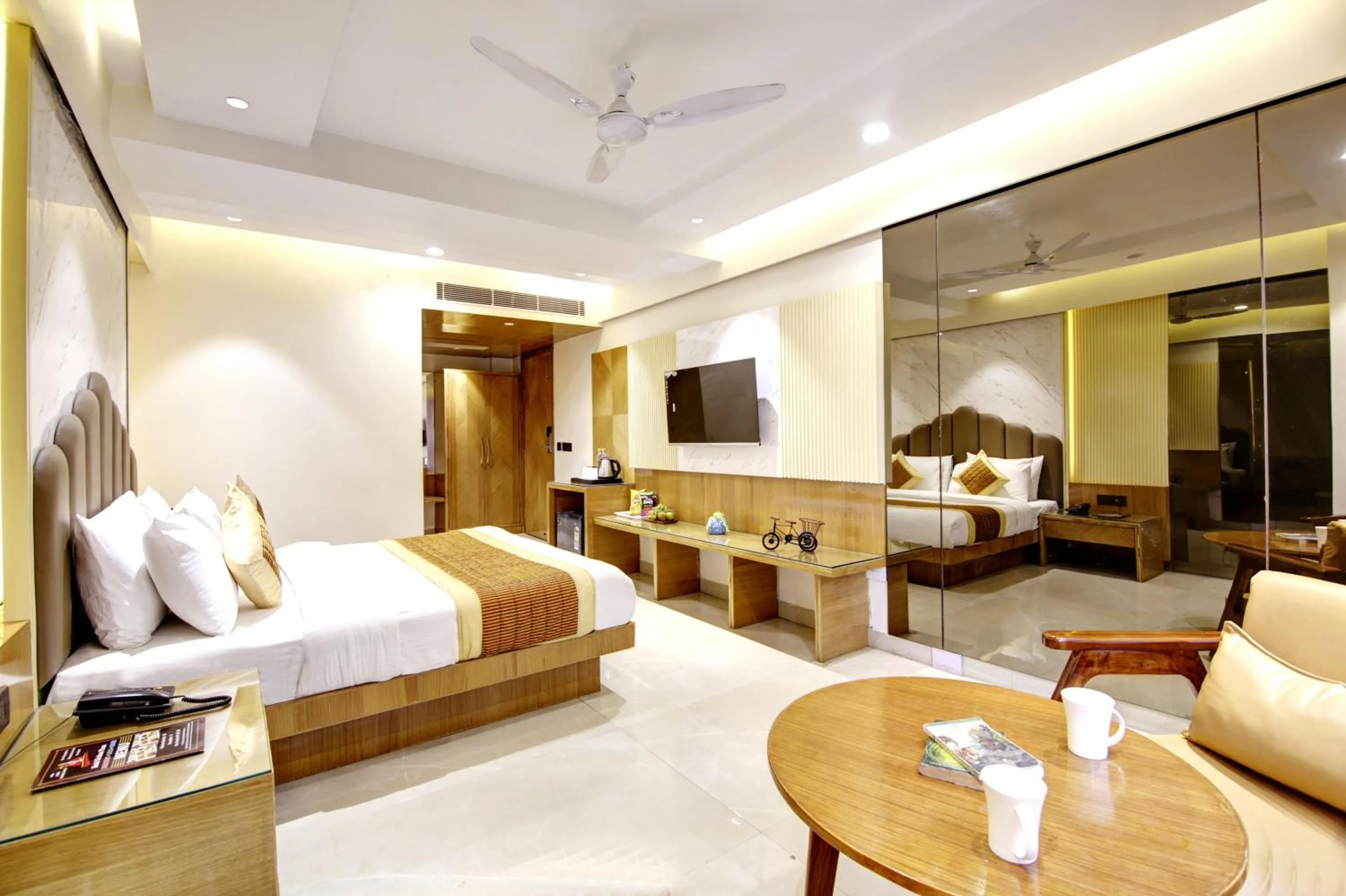Bedroom, Bed in Hotel Krishna Plaza Just Near New Delhi Station And Connaught Place By M S Hospitality