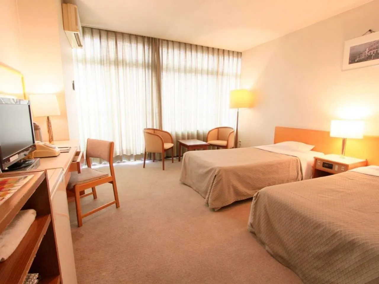 Bed in Hotel Symphony Sagae Onsen