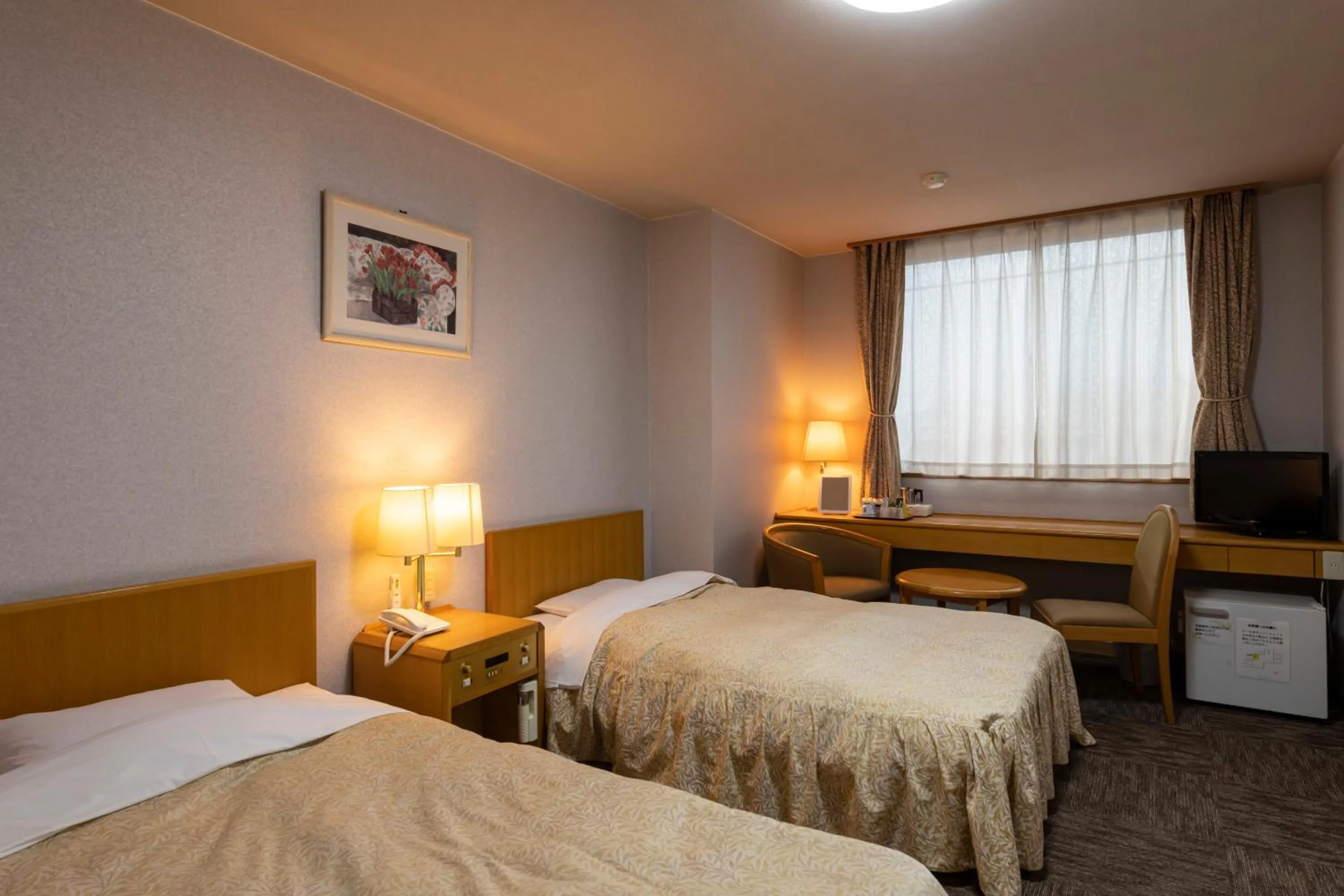 Bed in Hotel Symphony Sagae Onsen