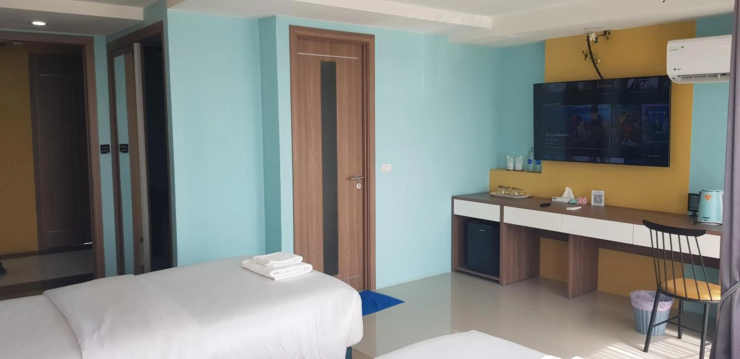 Bed in BlueTel Re'sidencE Bangkok IMPACT บลูเทล เรซิดองส์ กรุงเทพ อิมแพค