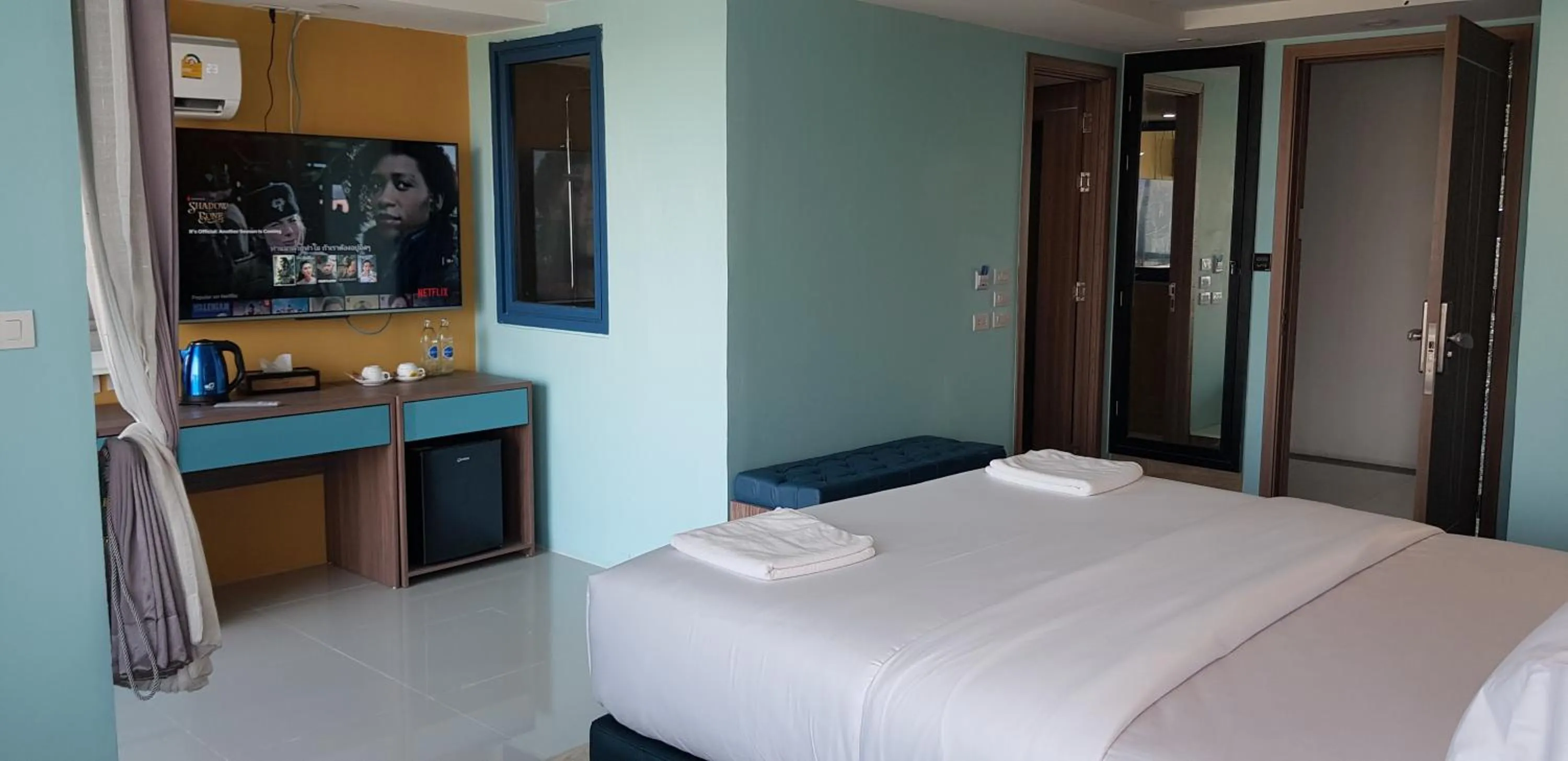 Bed in BlueTel Re'sidencE Bangkok IMPACT บลูเทล เรซิดองส์ กรุงเทพ อิมแพค