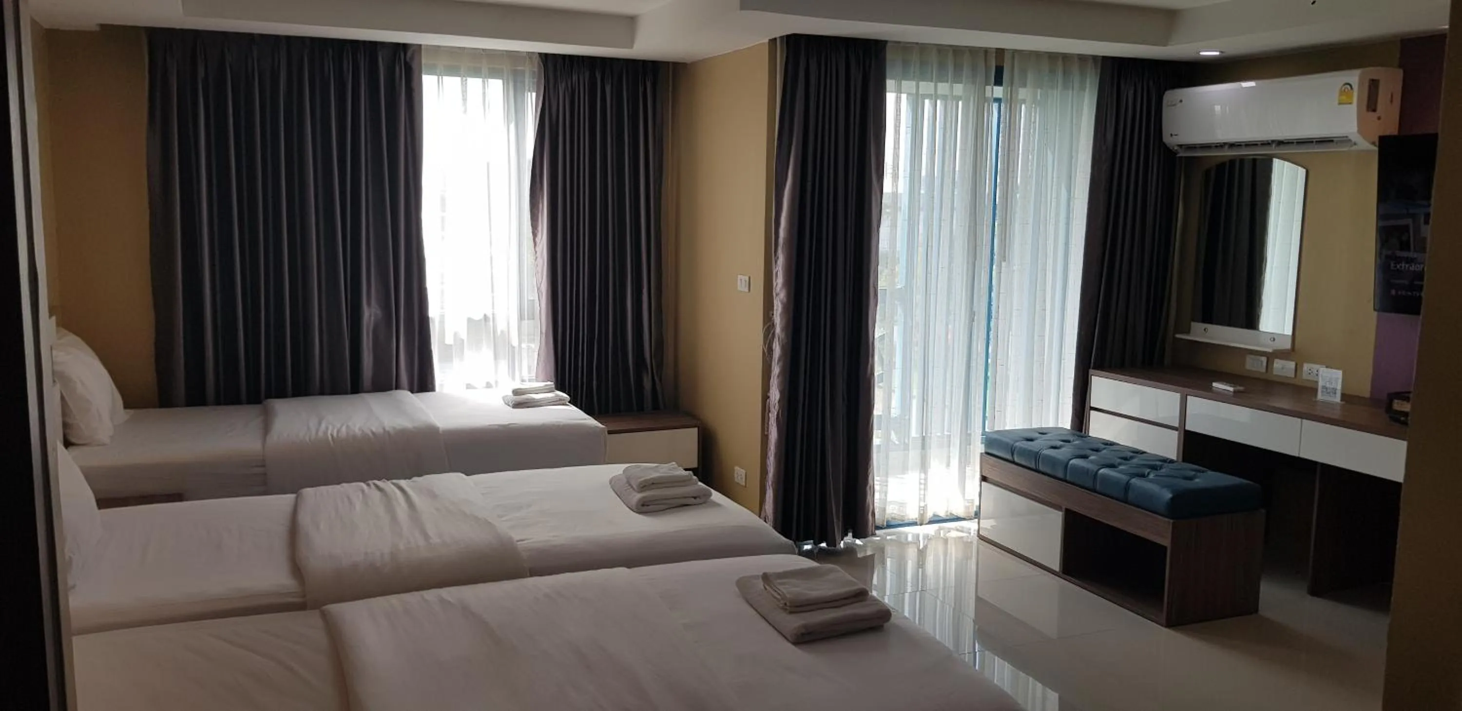 Bed in BlueTel Re'sidencE Bangkok IMPACT บลูเทล เรซิดองส์ กรุงเทพ อิมแพค