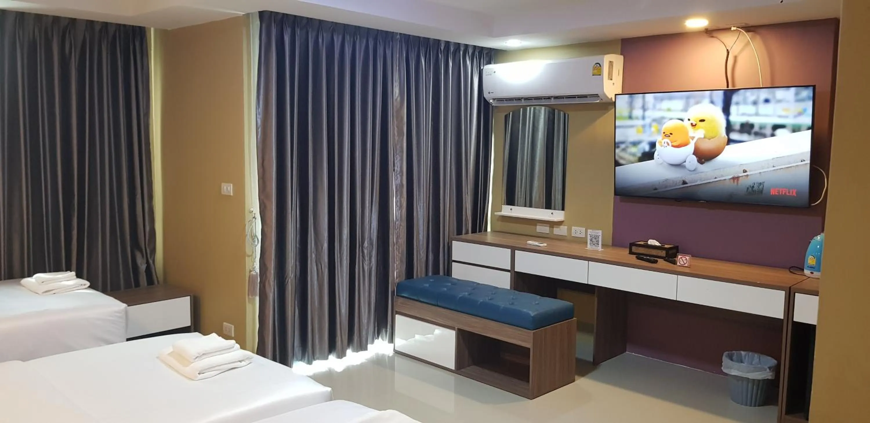 Bed in BlueTel Re'sidencE Bangkok IMPACT บลูเทล เรซิดองส์ กรุงเทพ อิมแพค