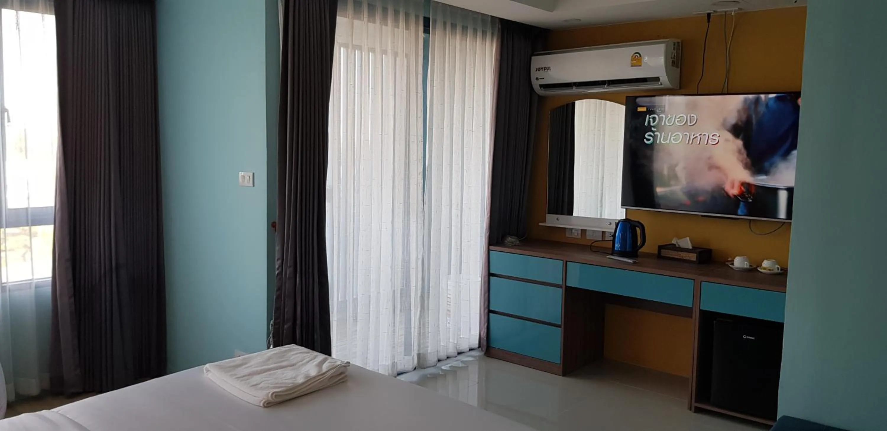 Bed in BlueTel Re'sidencE Bangkok IMPACT บลูเทล เรซิดองส์ กรุงเทพ อิมแพค