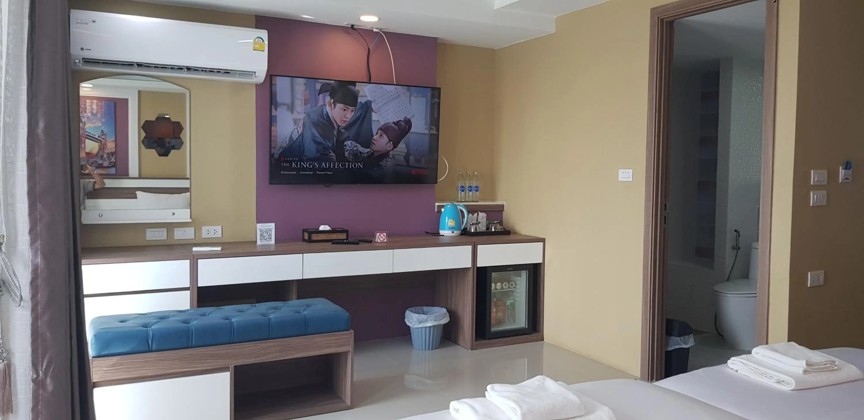 Bed in BlueTel Re'sidencE Bangkok IMPACT บลูเทล เรซิดองส์ กรุงเทพ อิมแพค