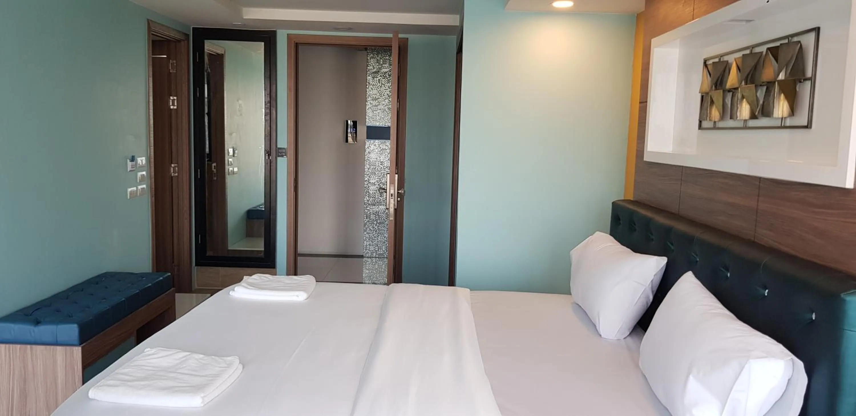 Bed in BlueTel Re'sidencE Bangkok IMPACT บลูเทล เรซิดองส์ กรุงเทพ อิมแพค