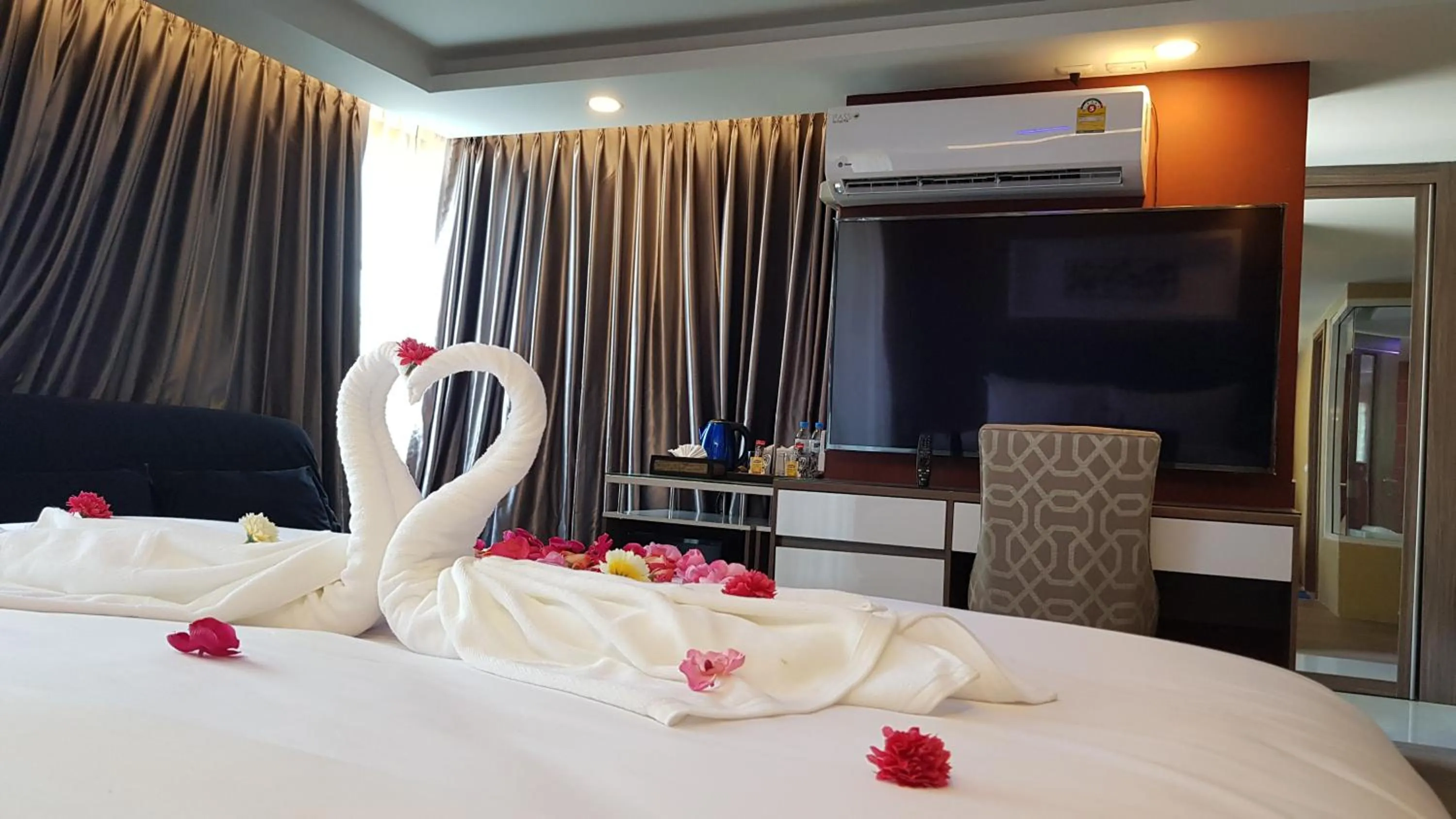 Bed in BlueTel Re'sidencE Bangkok IMPACT บลูเทล เรซิดองส์ กรุงเทพ อิมแพค