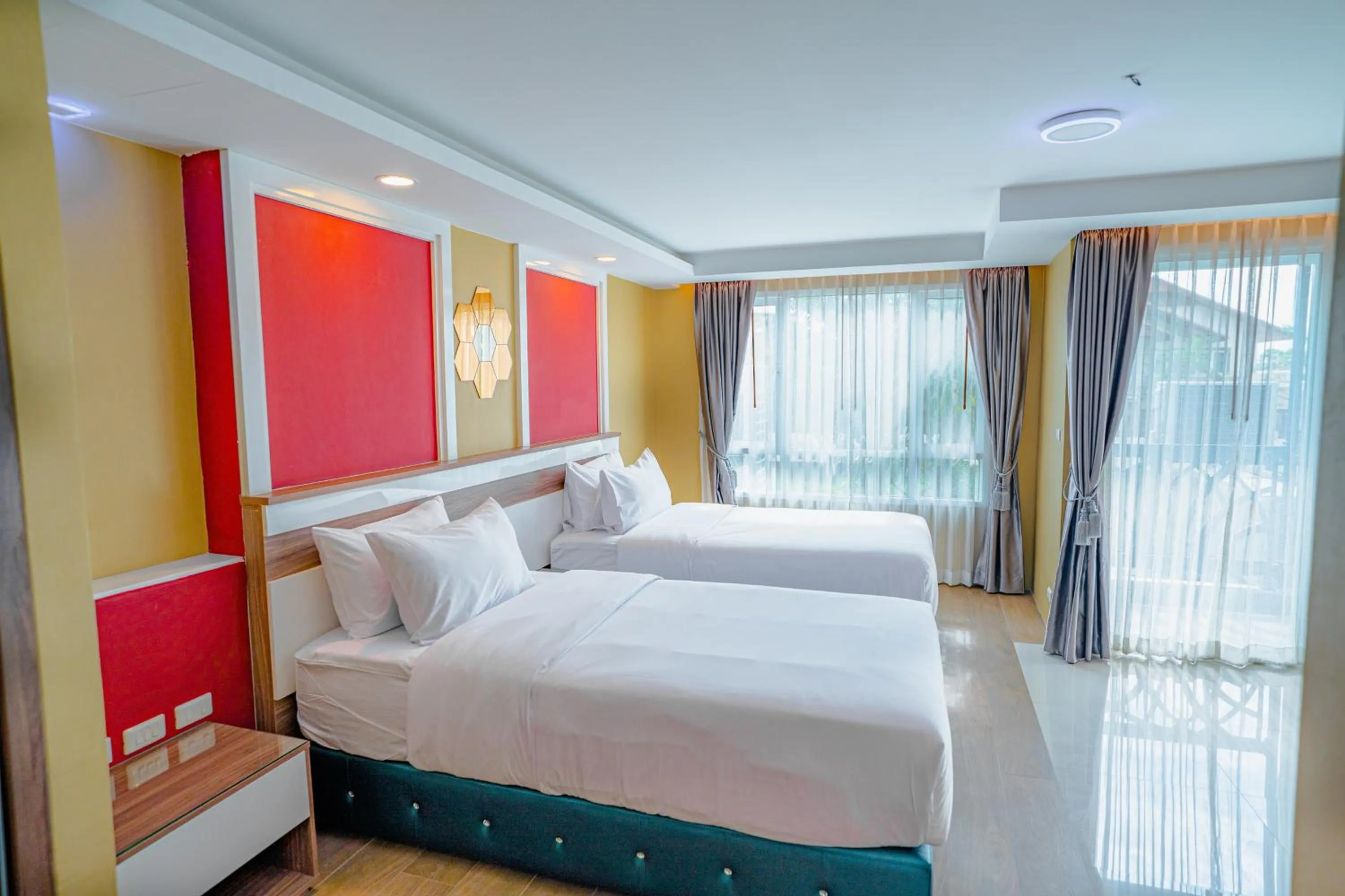 Bed in BlueTel Re'sidencE Bangkok IMPACT บลูเทล เรซิดองส์ กรุงเทพ อิมแพค