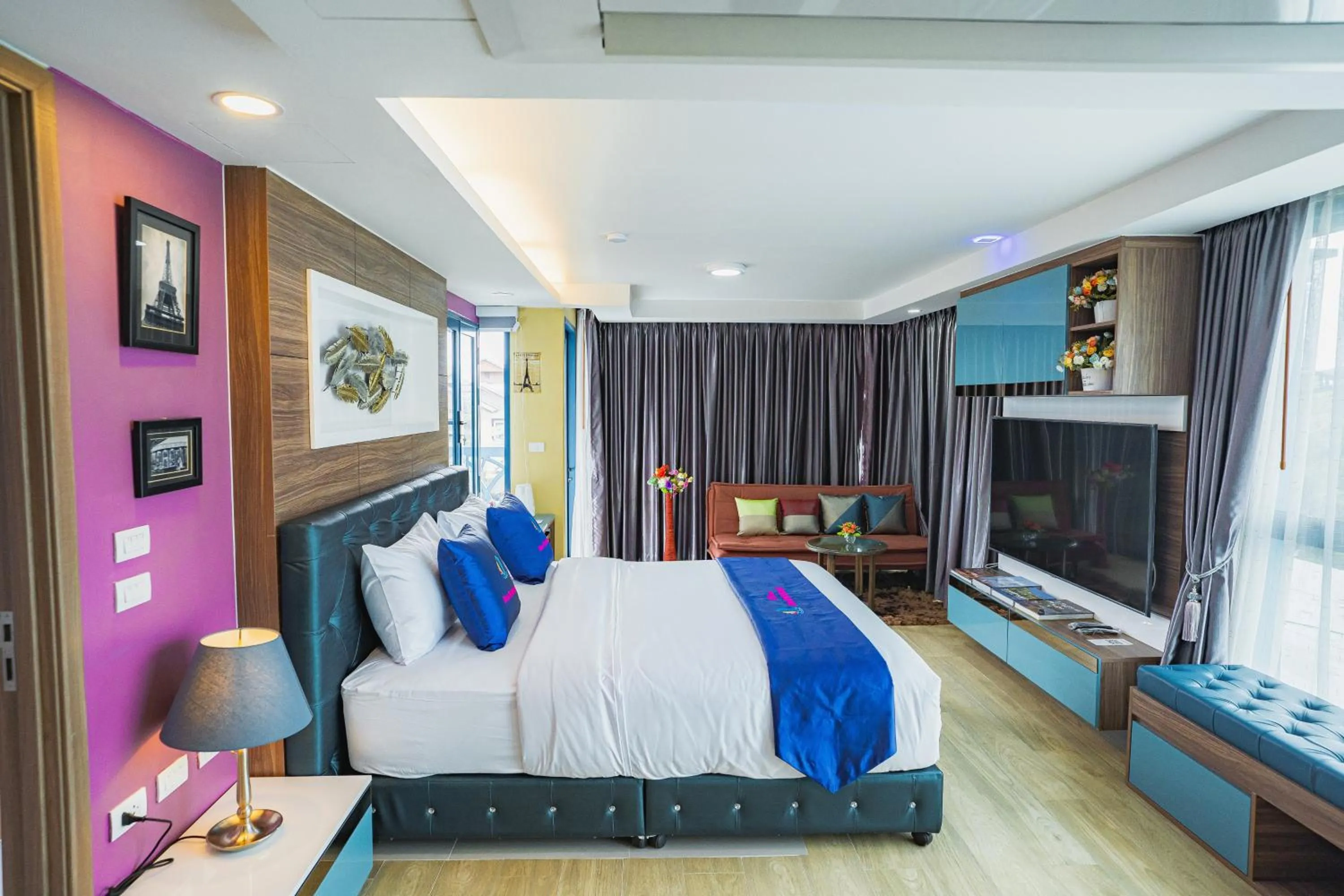 Bed in BlueTel Re'sidencE Bangkok IMPACT บลูเทล เรซิดองส์ กรุงเทพ อิมแพค