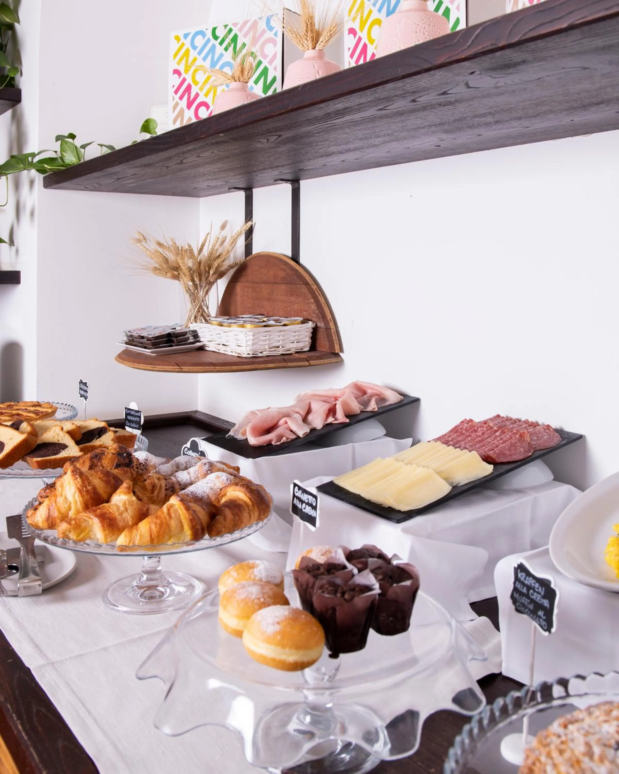 Italian breakfast in Cincinnato Wine Resort