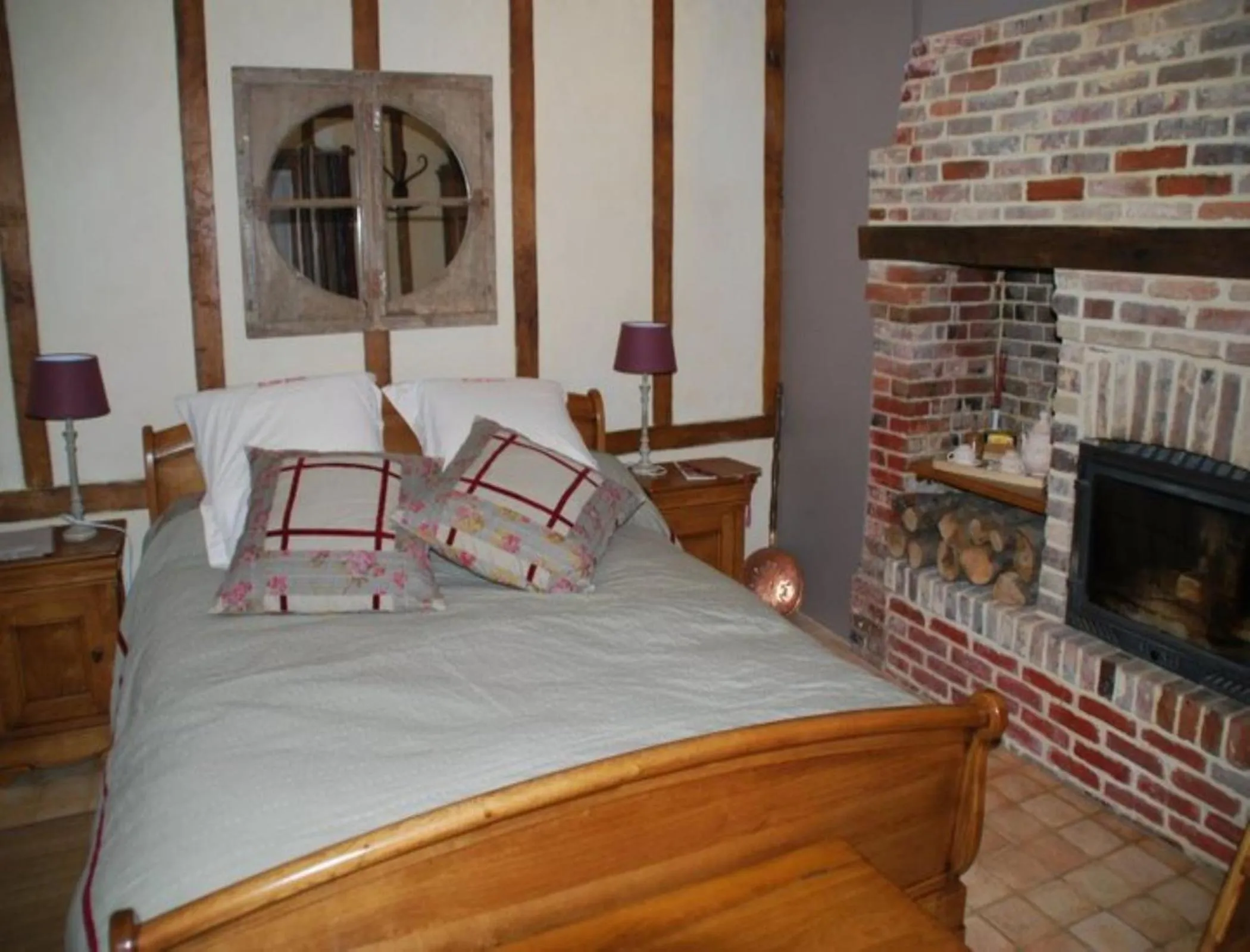 Bed in Chambres d'hôtes La Petite Flambée