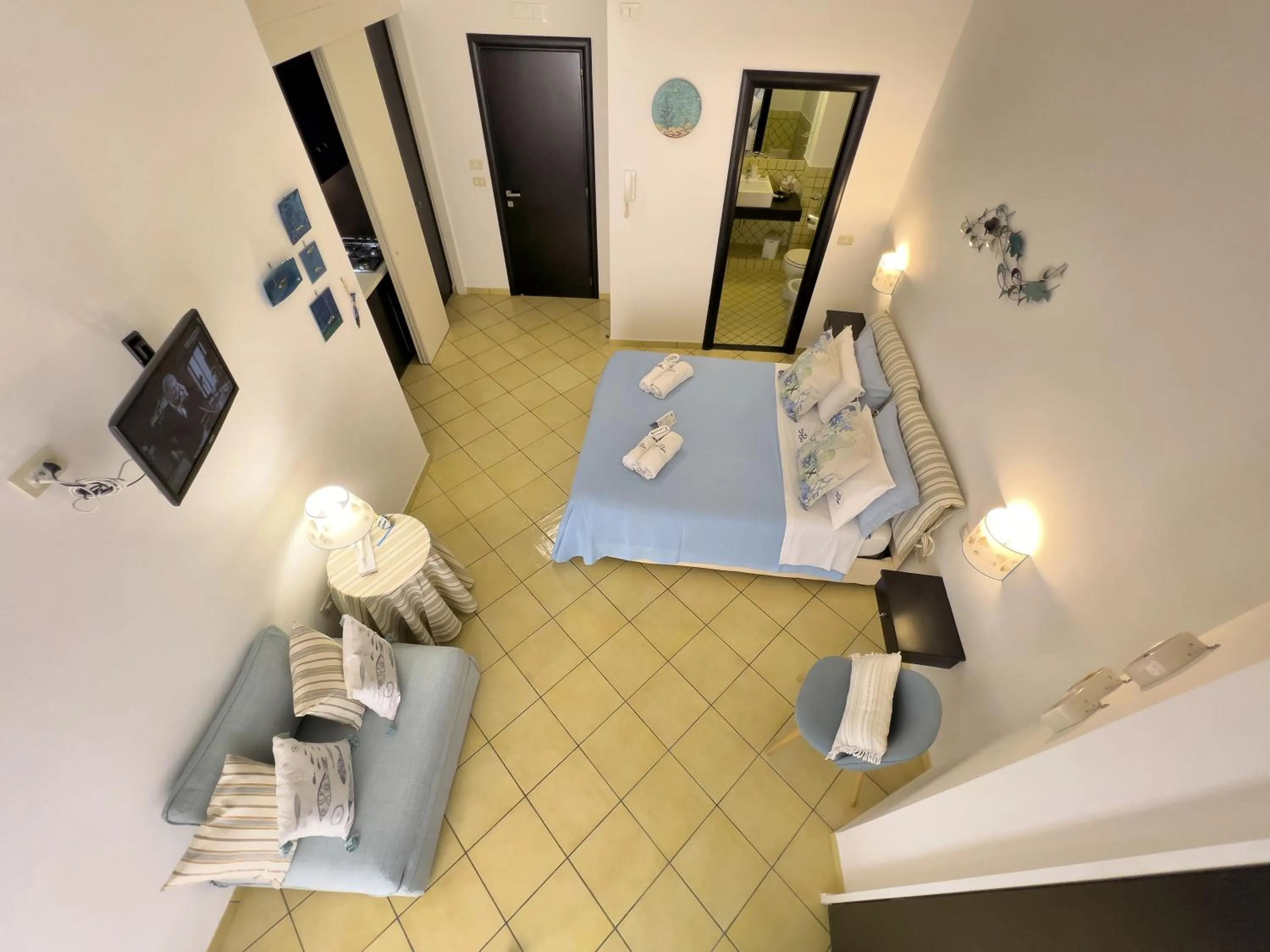 Bed in Due Relais - Panoramic Sea View Suites