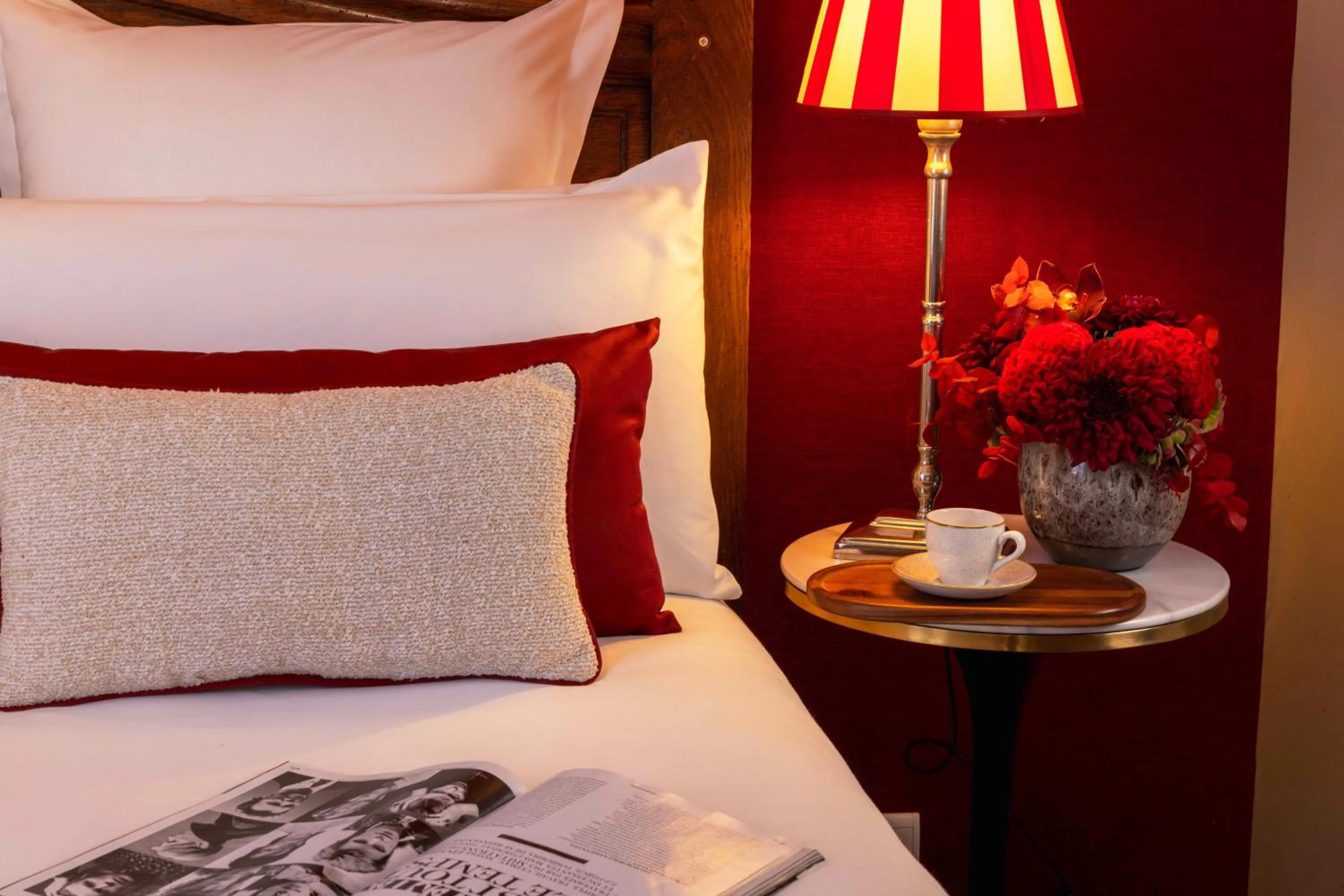 Decorative detail, Bed in Hotel Trianon Rive Gauche