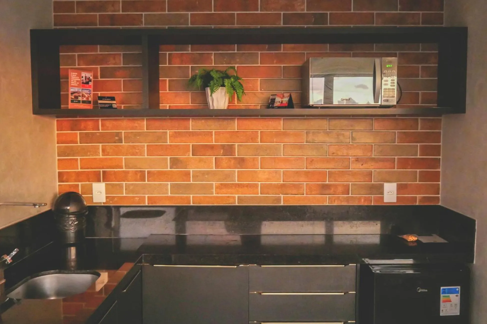 Kitchen or kitchenette in Reserva Madero Loft Natal Hotel