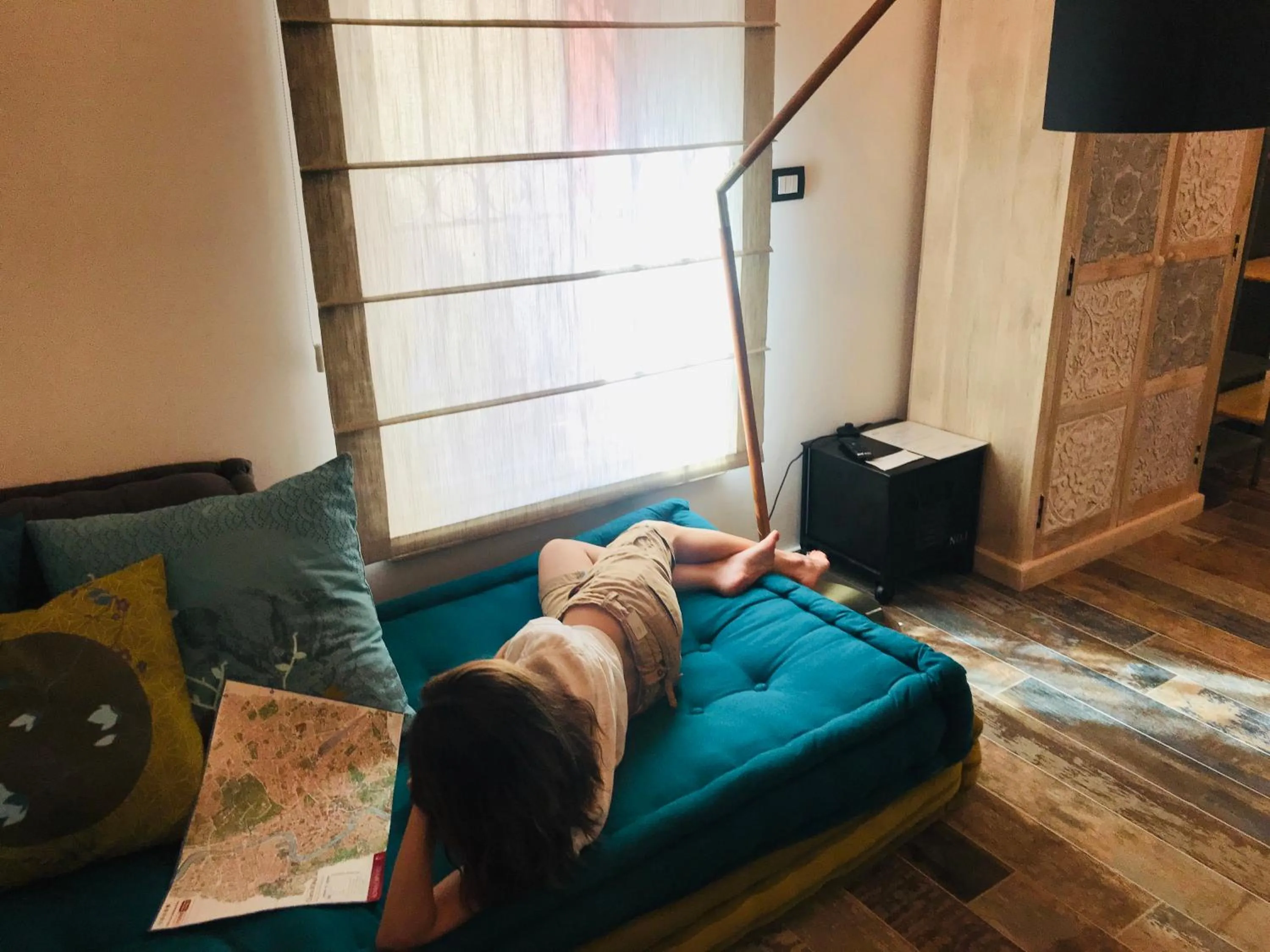 Bedroom in Rosso Cortese