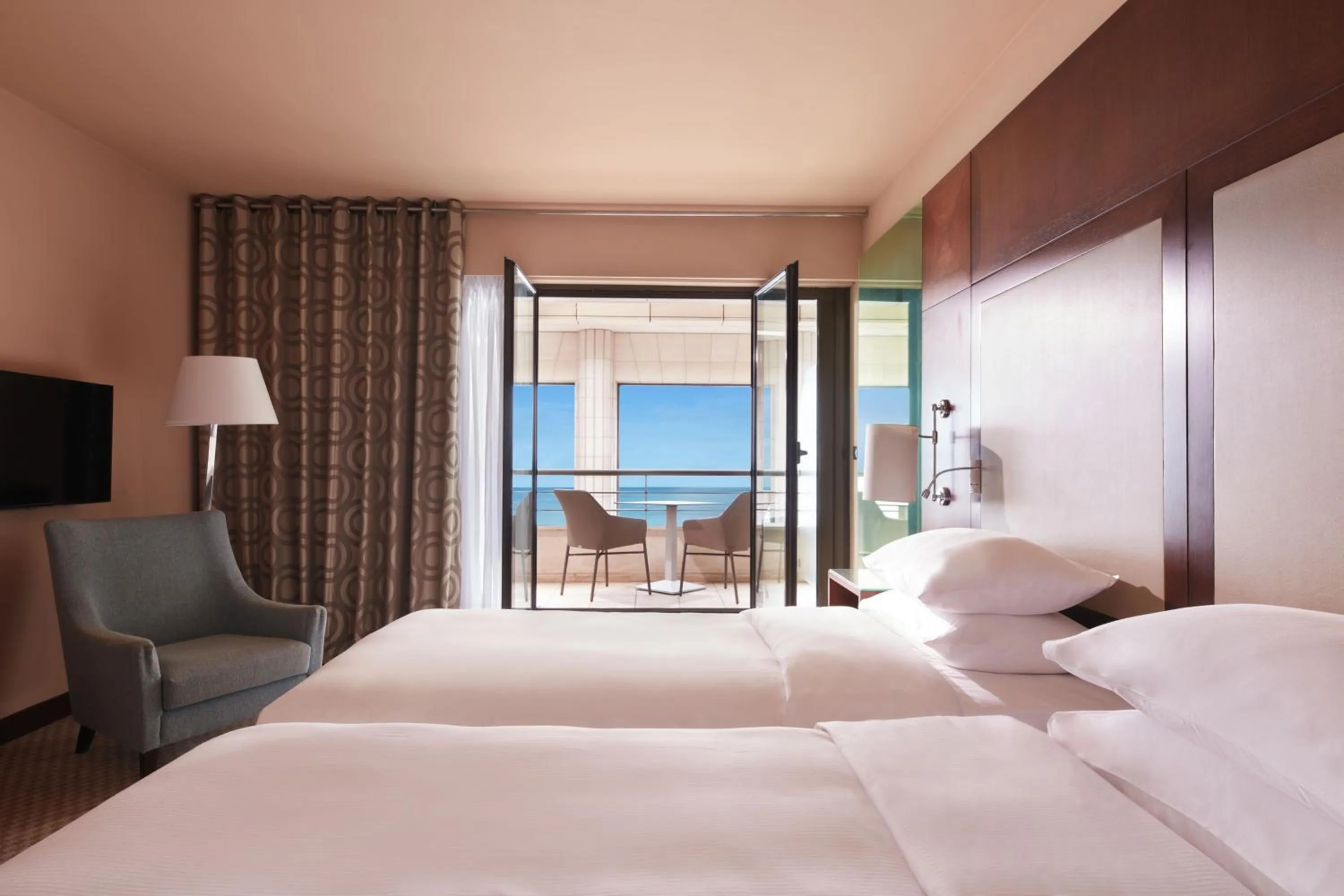 Photo of the whole room, Bed in Hyatt Regency Nice Palais de la Méditerranée