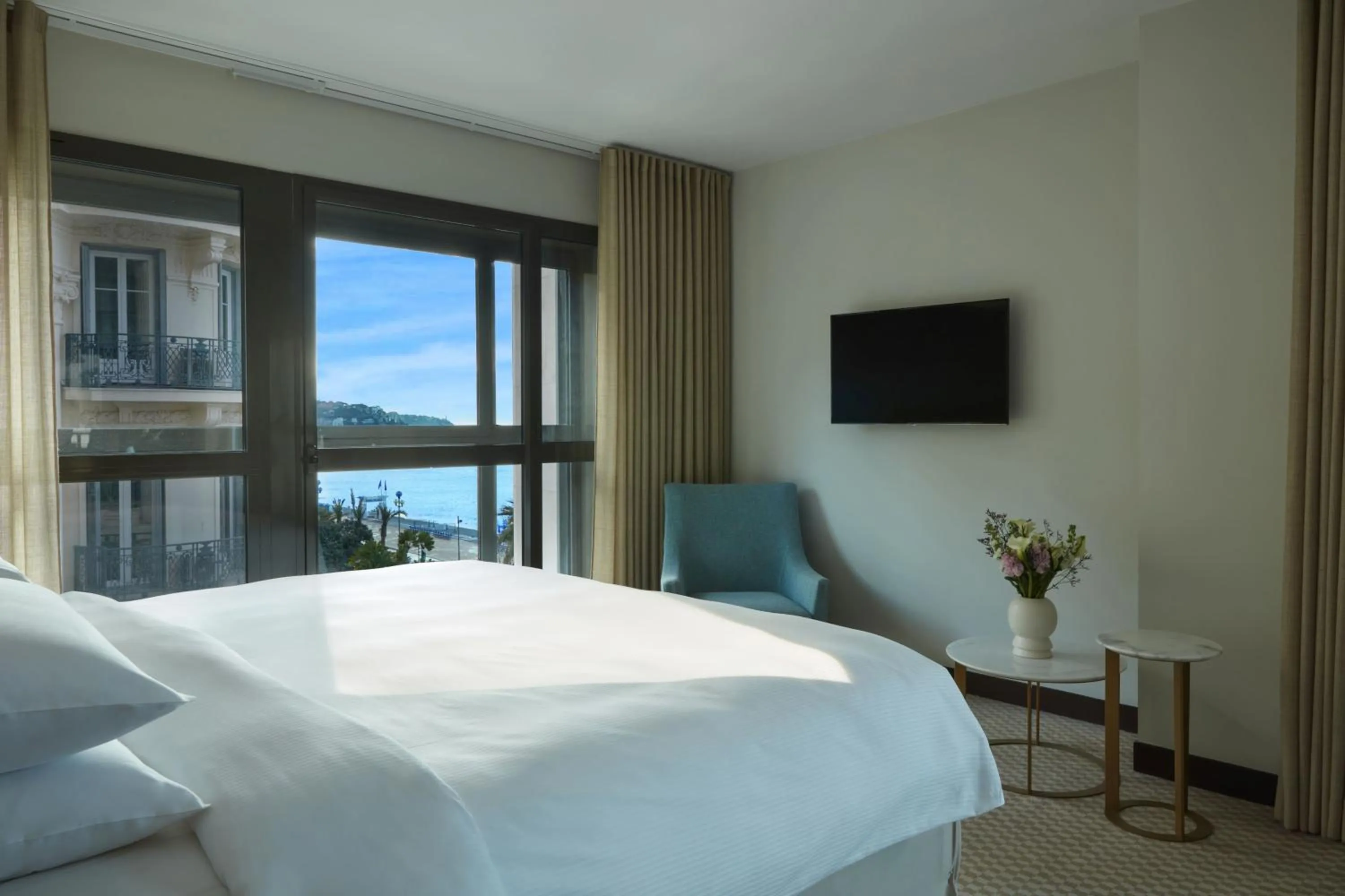 Photo of the whole room, Bed in Hyatt Regency Nice Palais de la Méditerranée