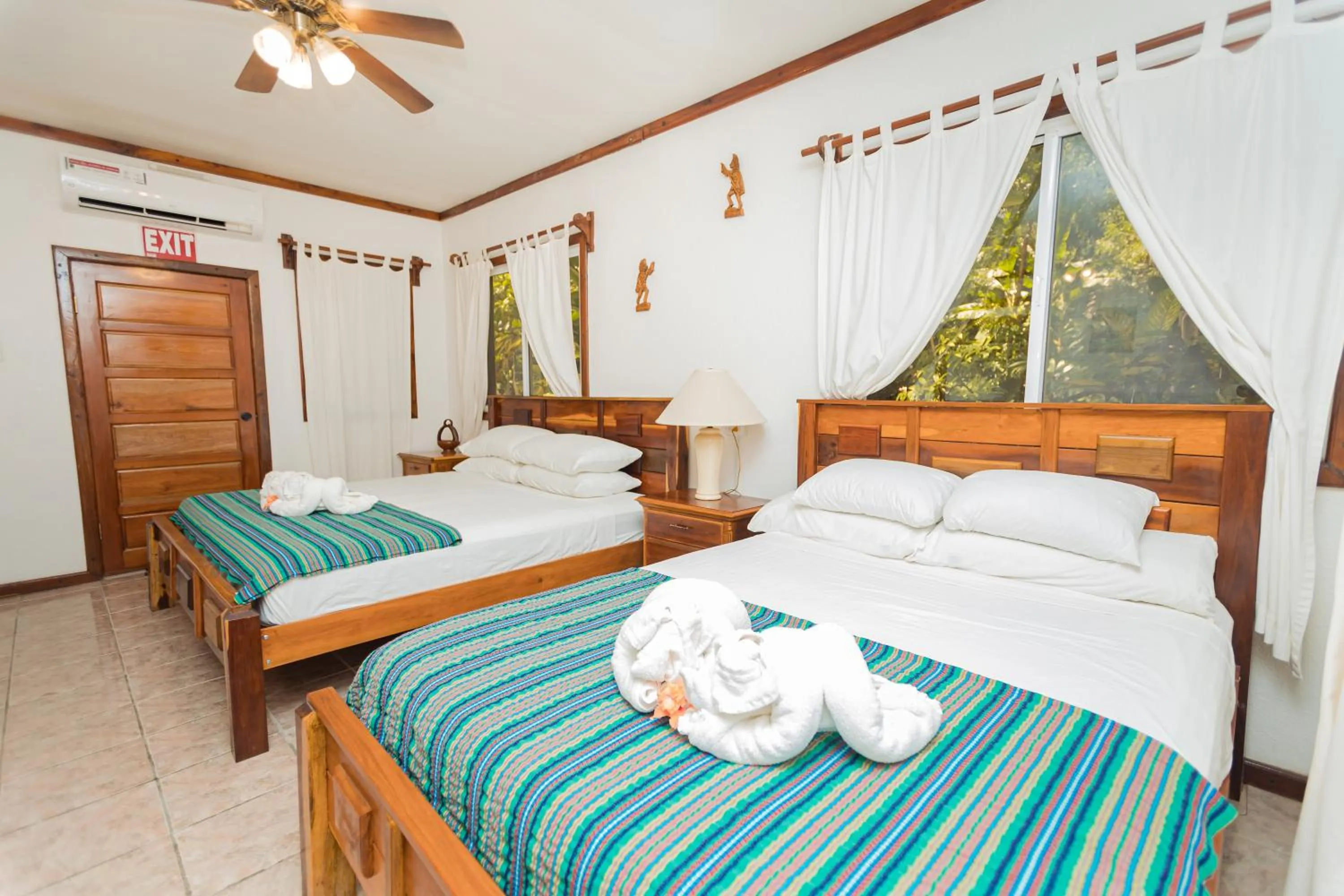 Bed in Falling Leaves Lodge