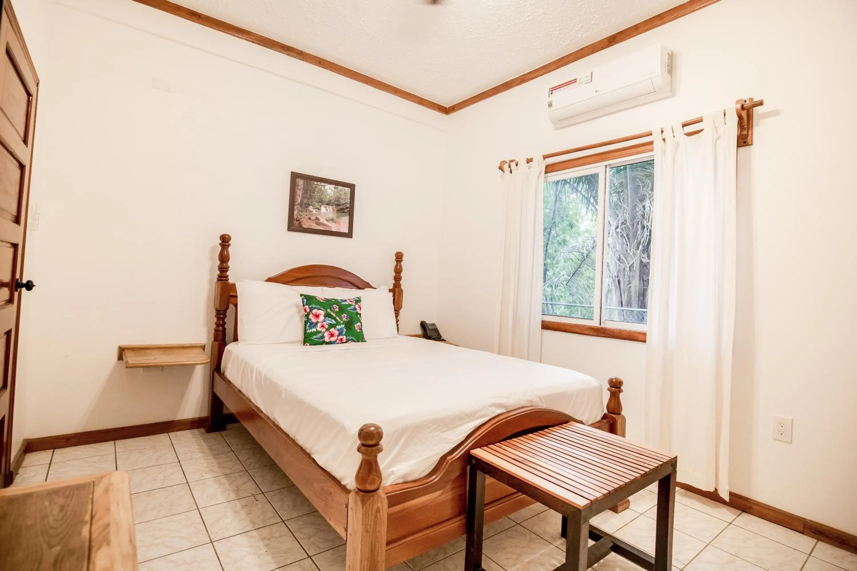 Bed in Falling Leaves Lodge