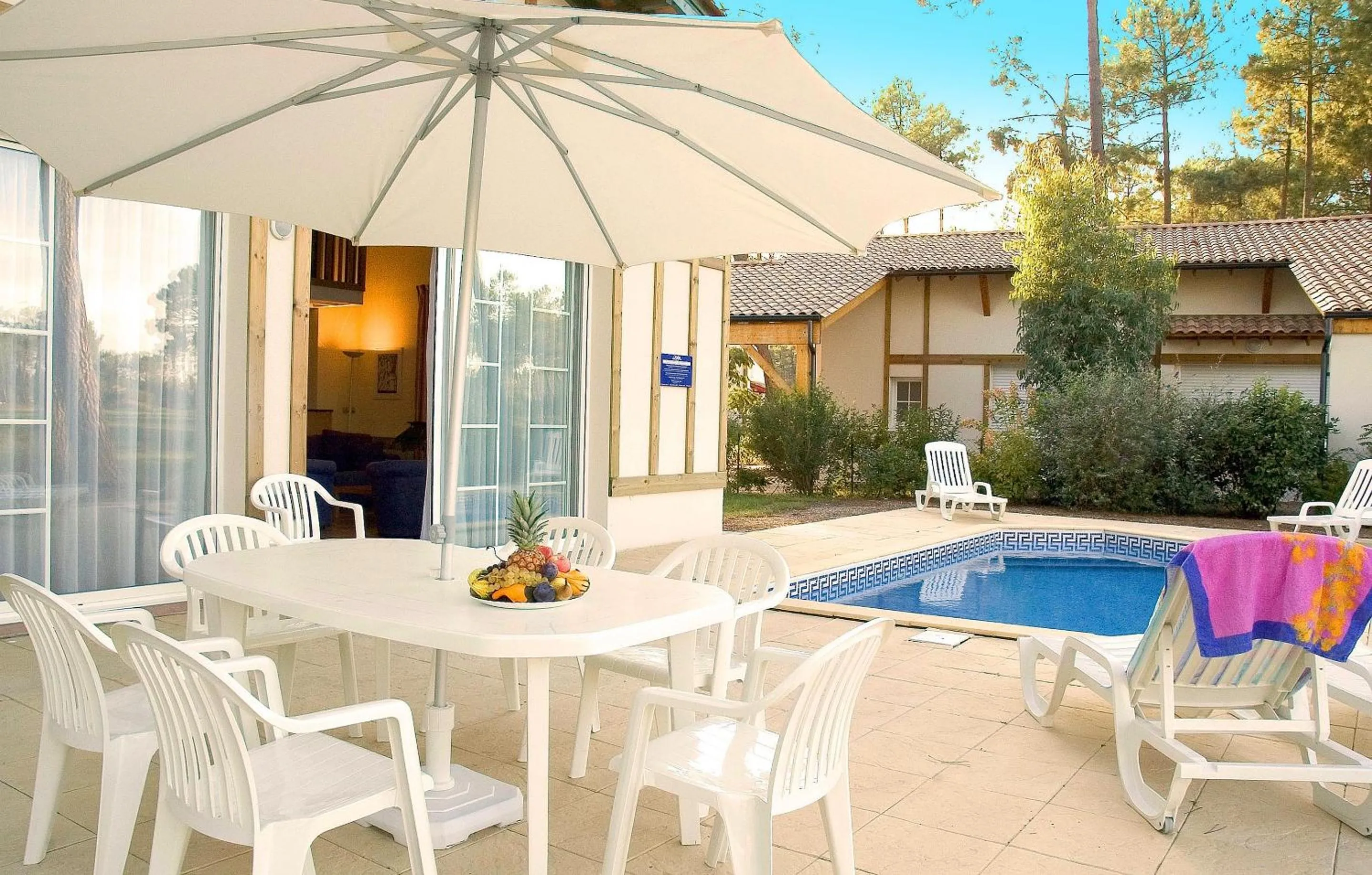 Balcony/Terrace in Résidence Odalys Les Greens du Bassin